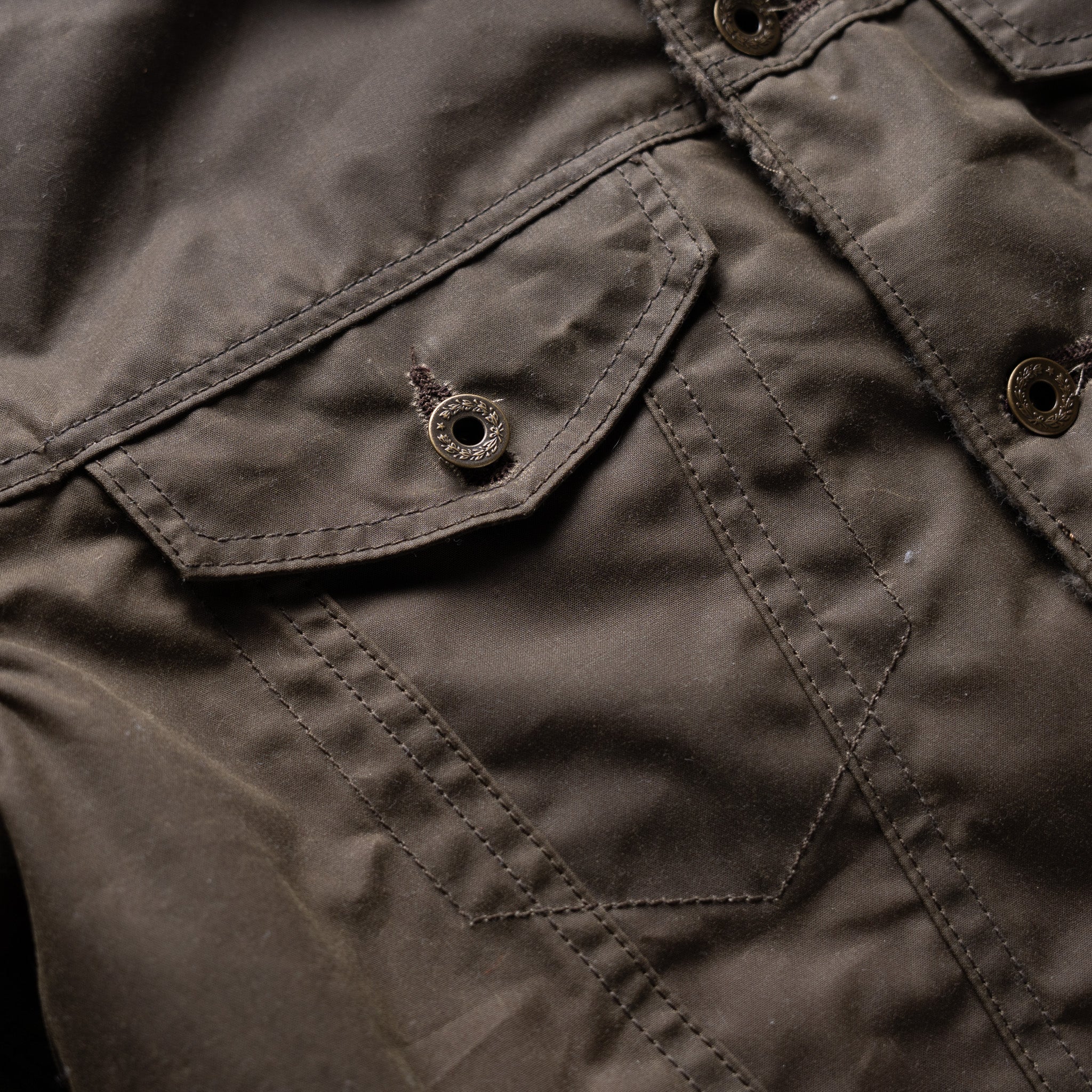 Ironside Wax Sherpa Fleece Jacket - Gunship Green - Image 11