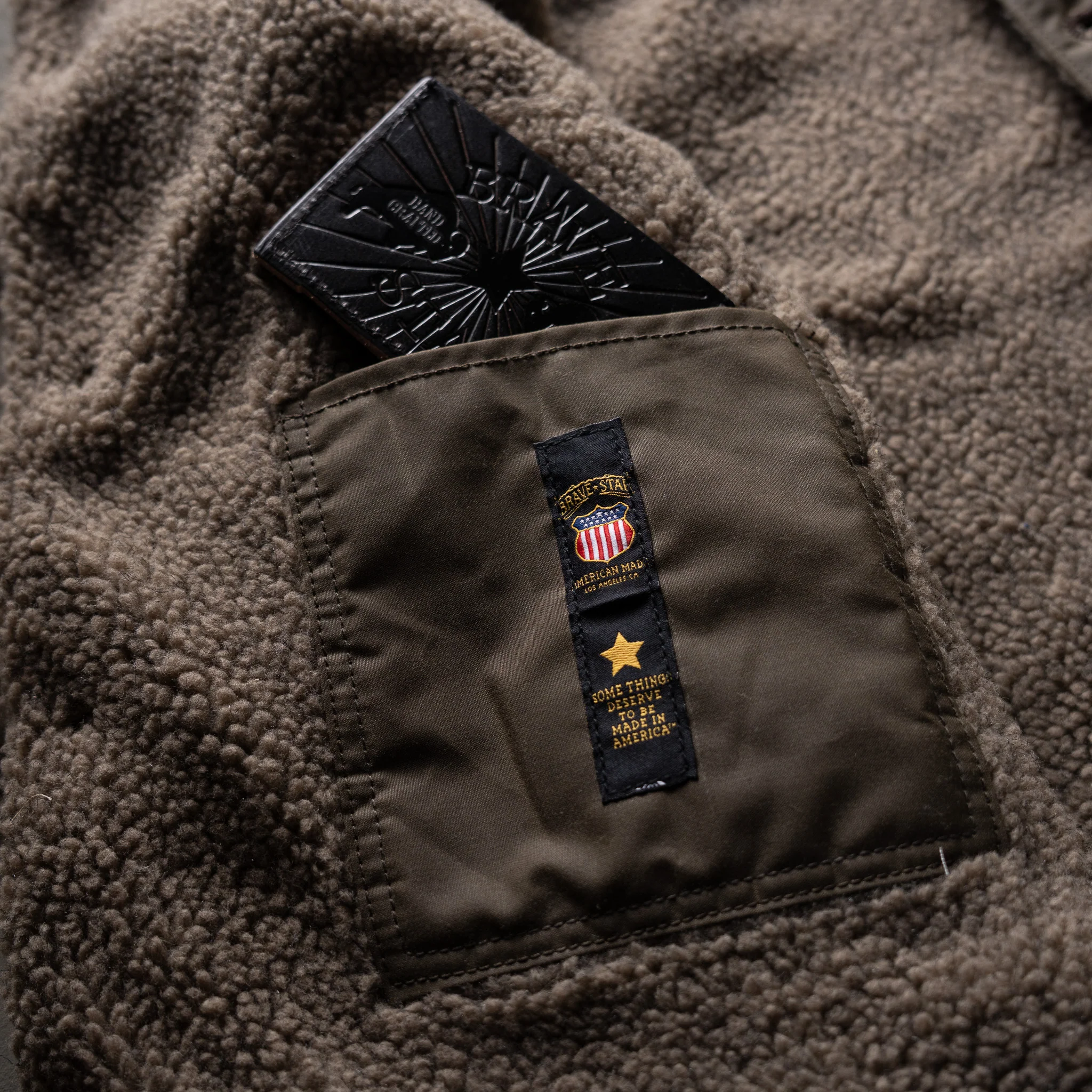 Ironside Wax Sherpa Fleece Jacket - Gunship Green - Image 15