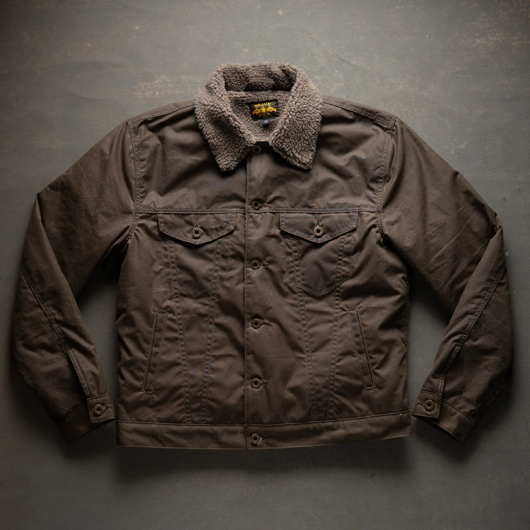 Ironside Wax Sherpa Fleece Jacket - Gunship Green - Image 9