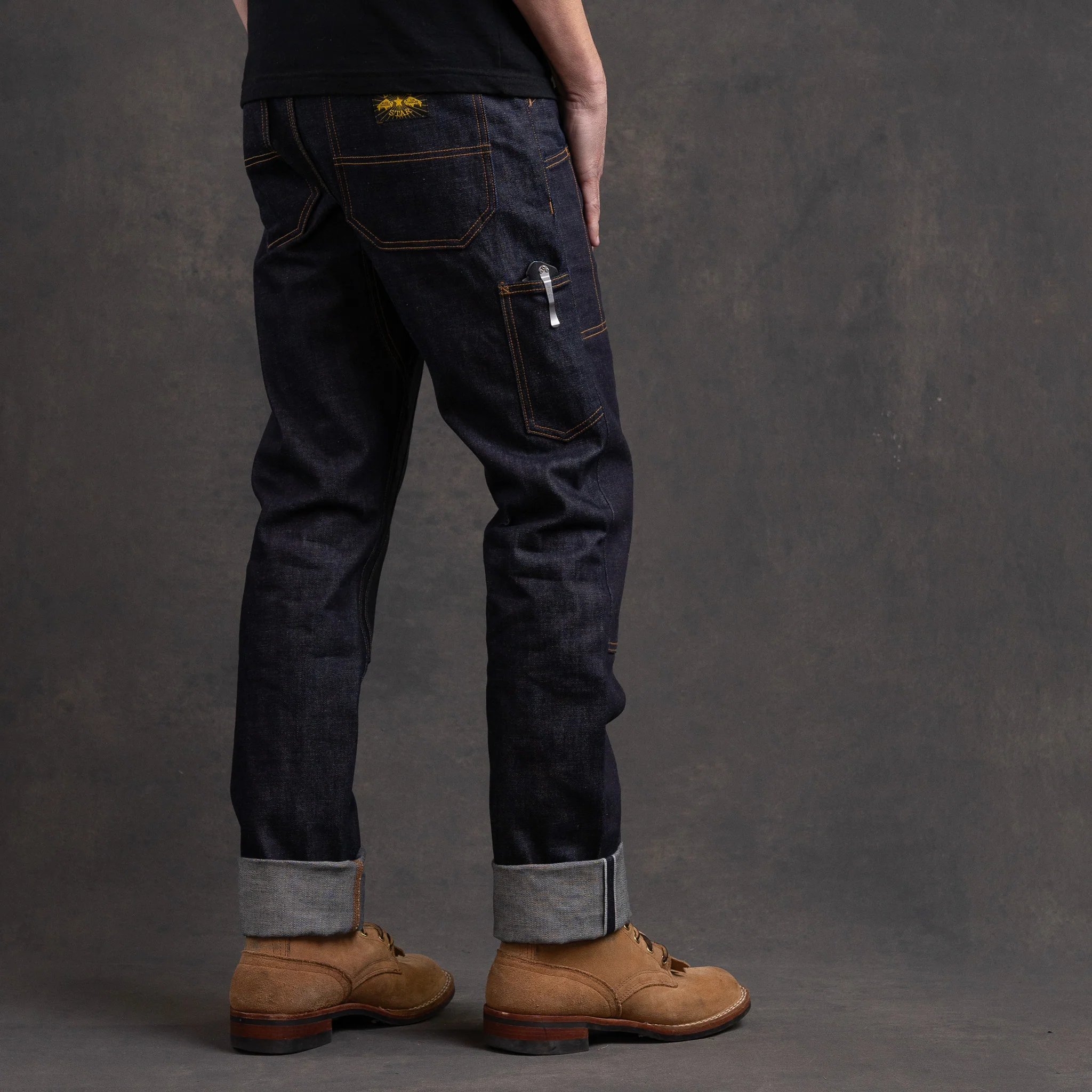 Die Hard Double Knee Straight Leg - 13oz Witness Cone Mils Selvage Denim Jean - Image 3