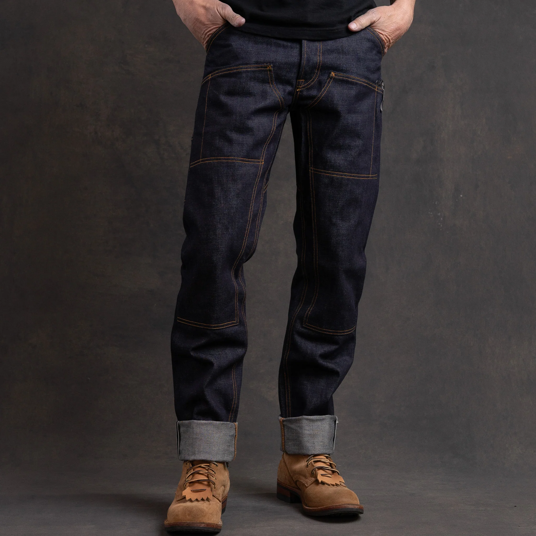 Die Hard Double Knee Straight Leg - 13oz Witness Cone Mils Selvage Denim Jean - Image 5