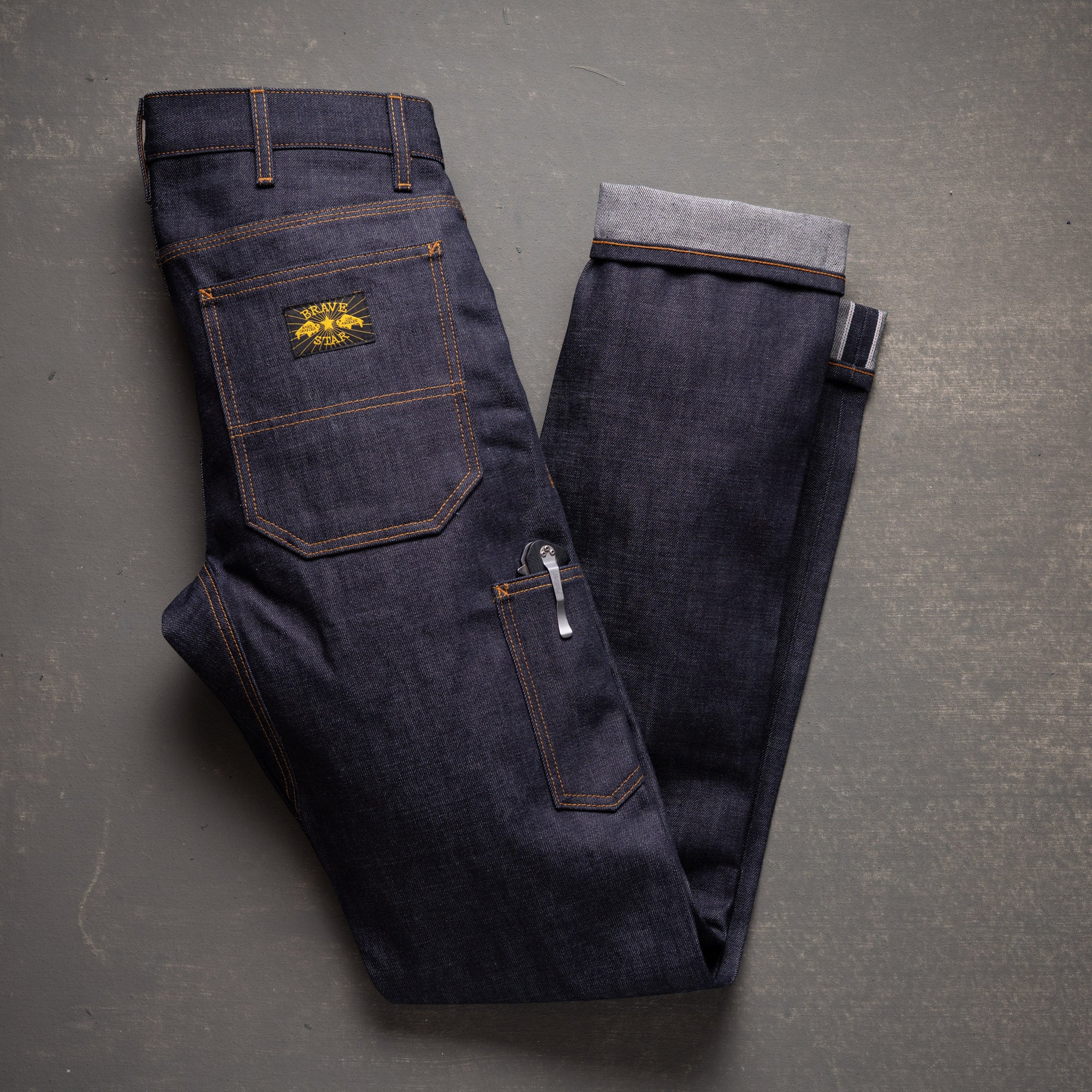 Die Hard Double Knee Straight Leg - 13oz Witness Cone Mils Selvage Denim Jean - Image 6