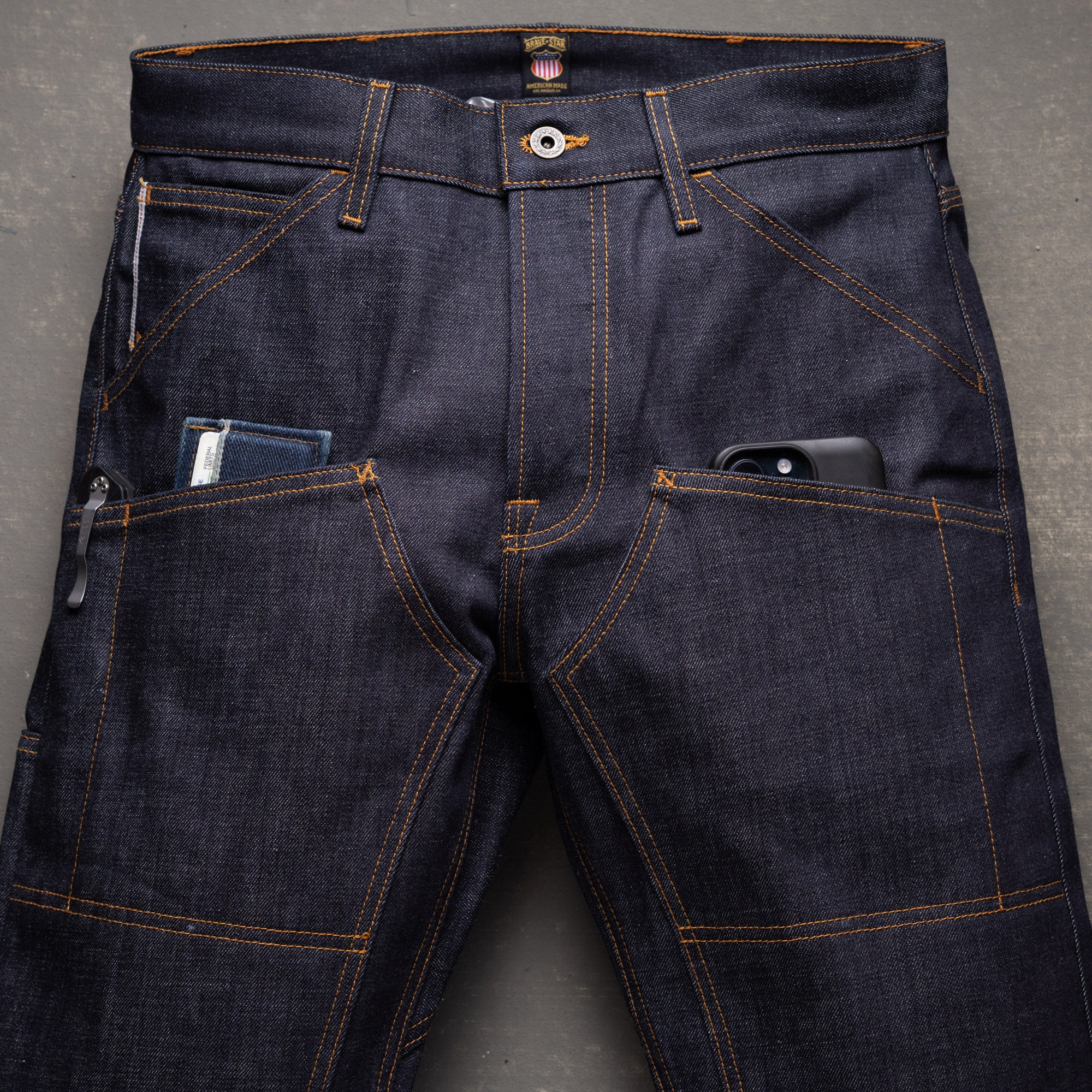 Die Hard Double Knee Straight Leg - 13oz Witness Cone Mils Selvage Denim Jean - Image 9