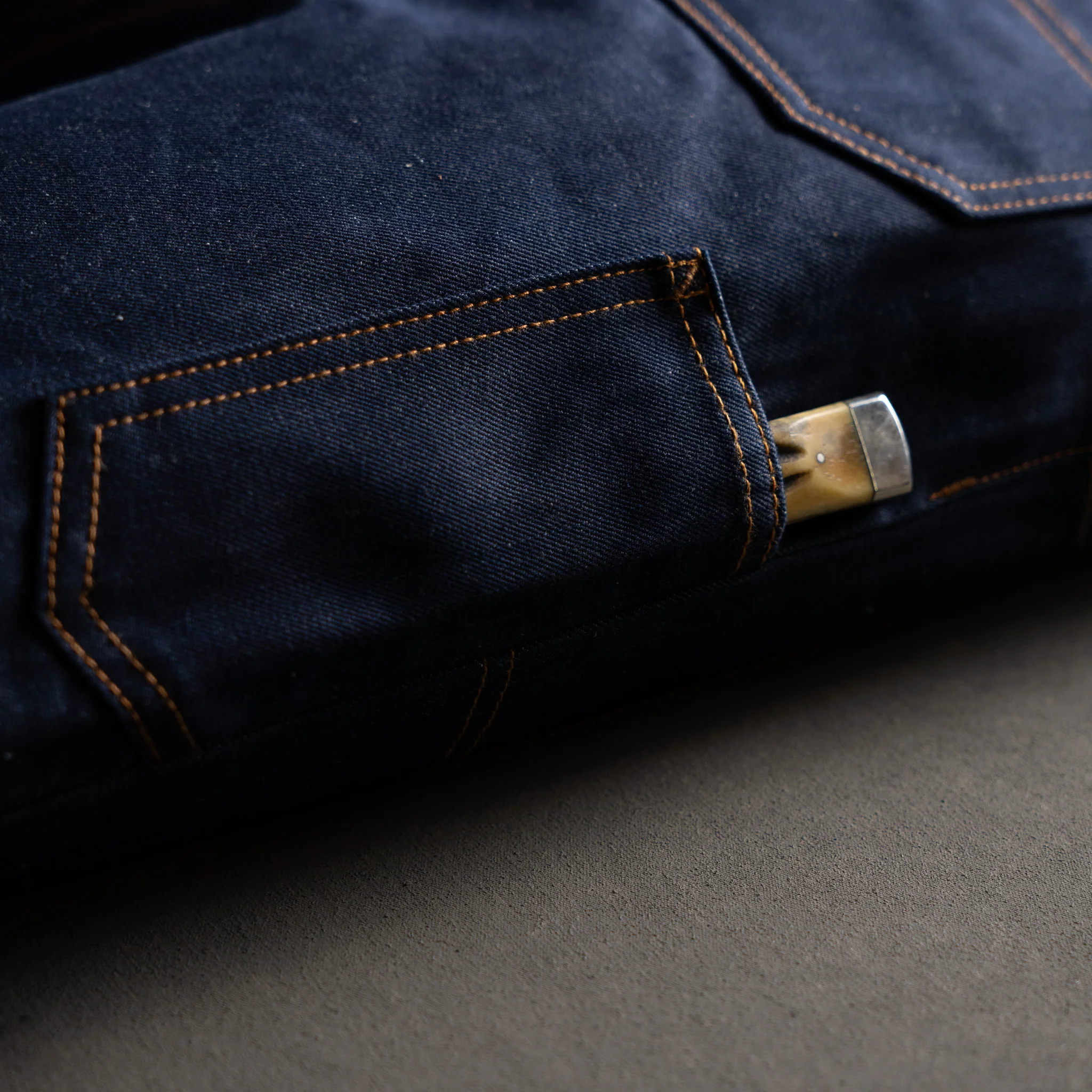 Die Hard Double Knee Straight Leg - 12.5oz WWII Blue Selvage Denim Jean - Image 14