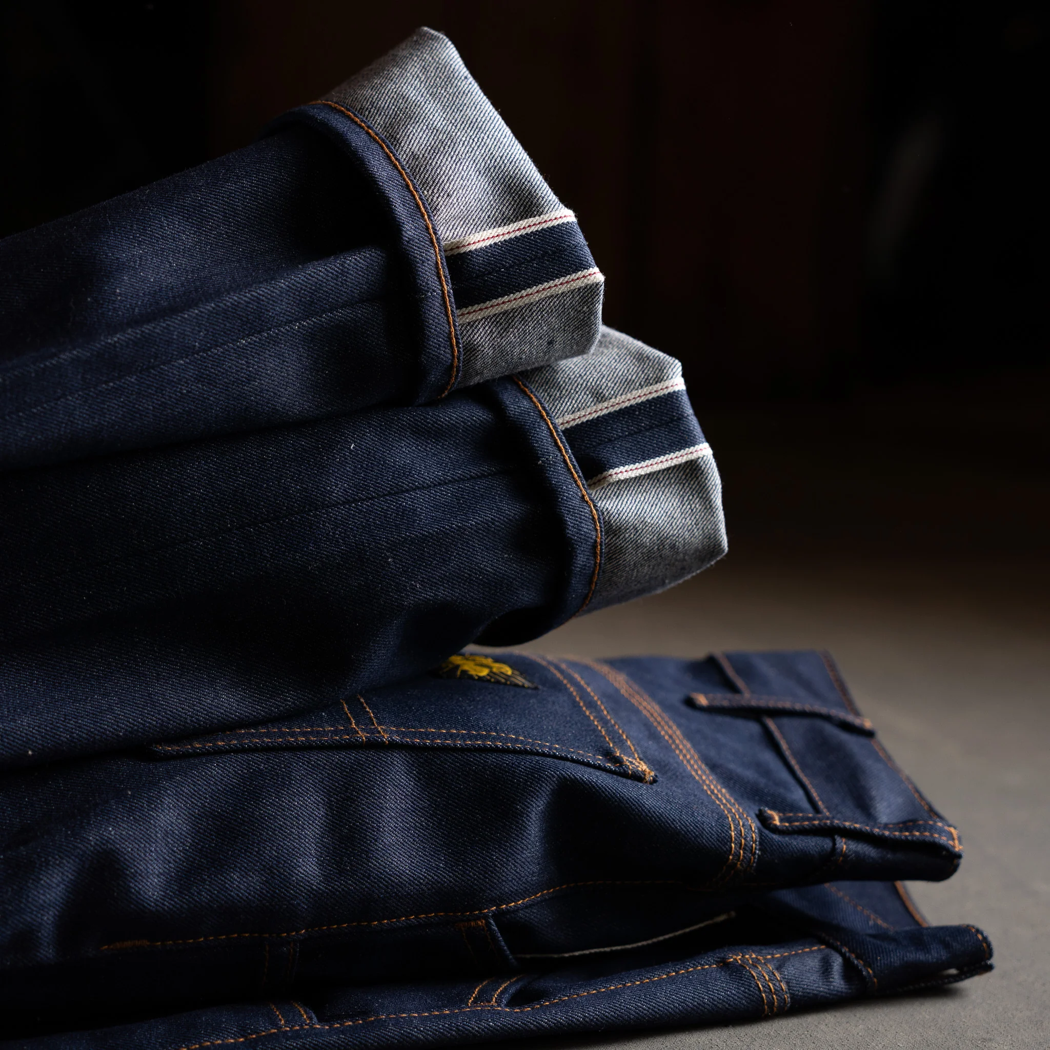Die Hard Double Knee Straight Leg - 12.5oz WWII Blue Selvage Denim Jean - Image 16