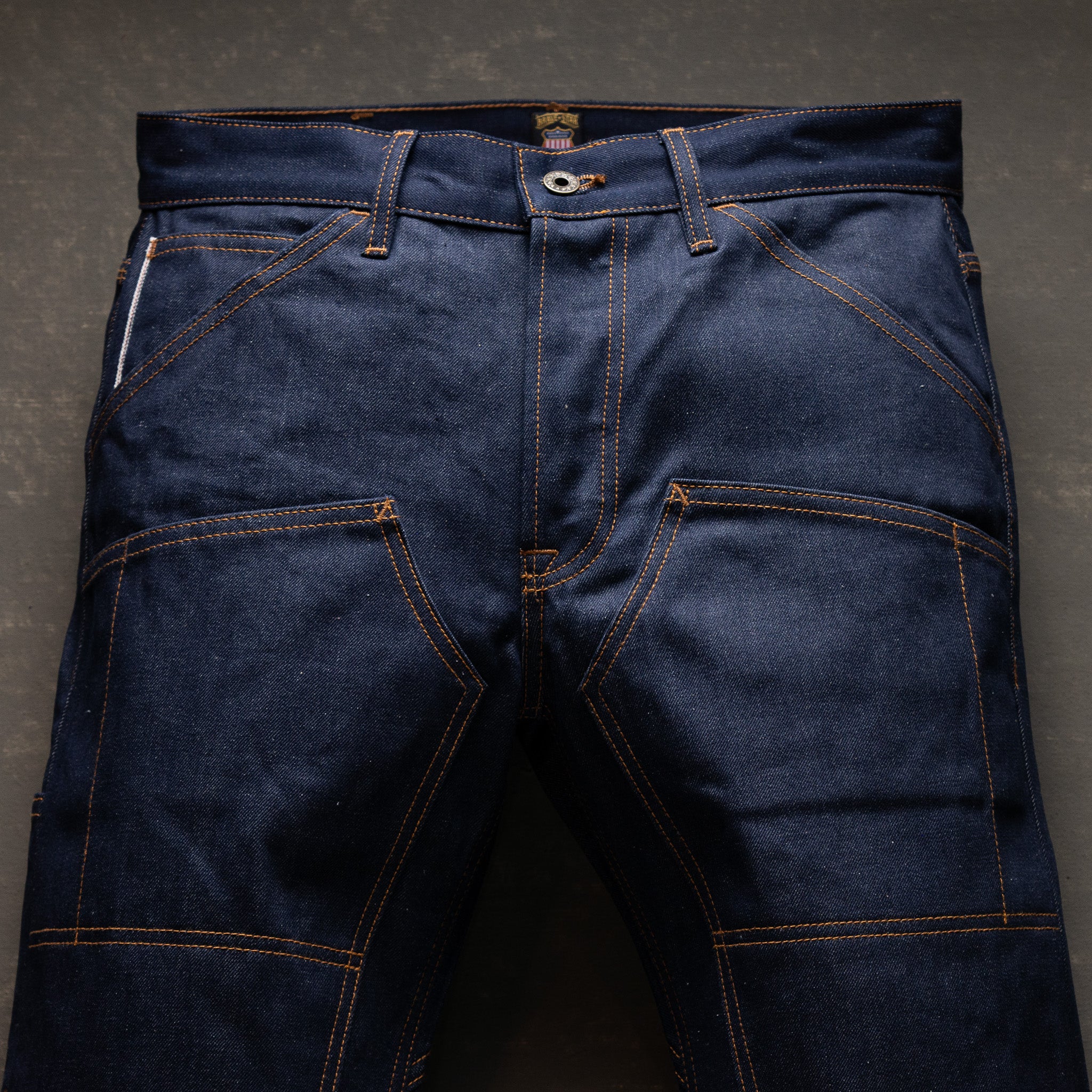 Die Hard Double Knee Straight Leg - 12.5oz WWII Blue Selvage Denim Jean - Image 7