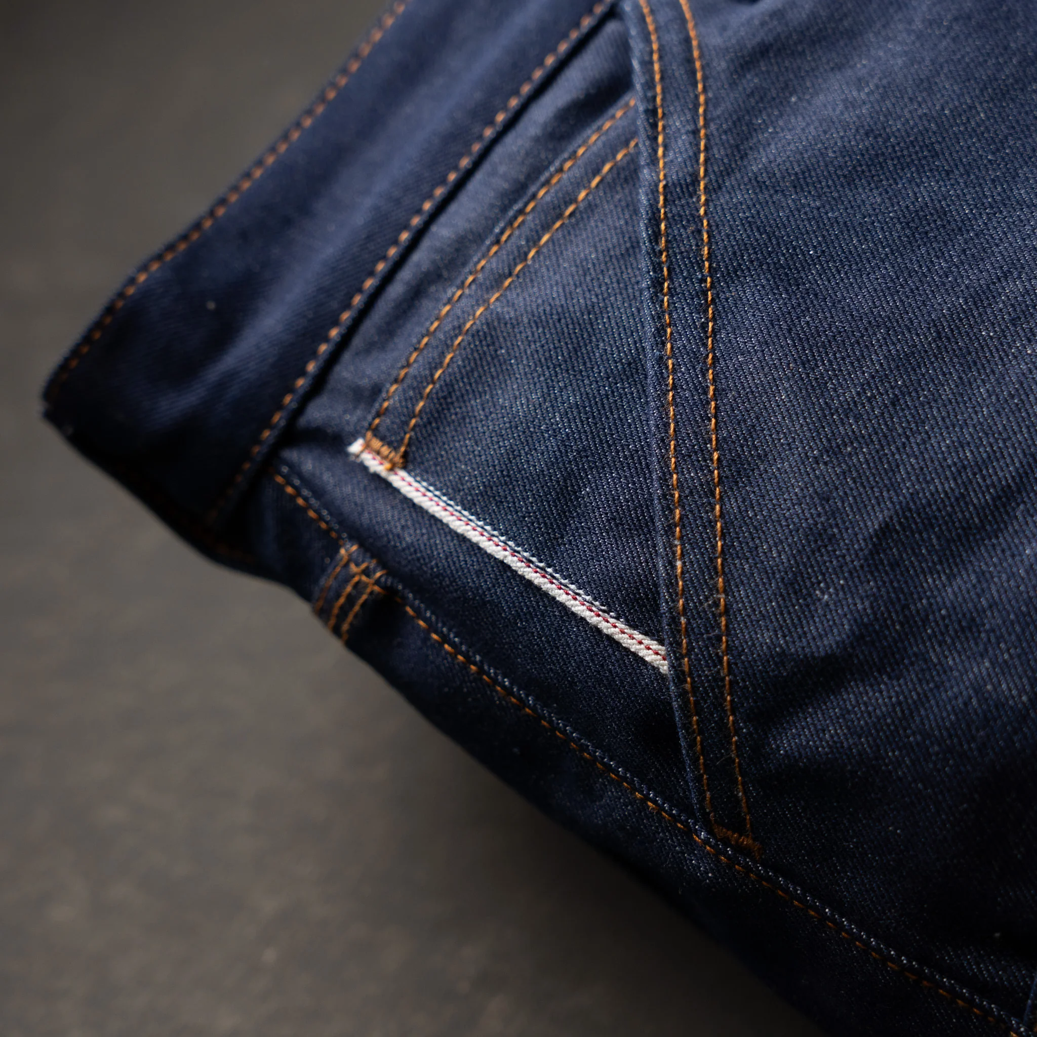 Die Hard Double Knee Straight Leg - 12.5oz WWII Blue Selvage Denim Jean - Image 9