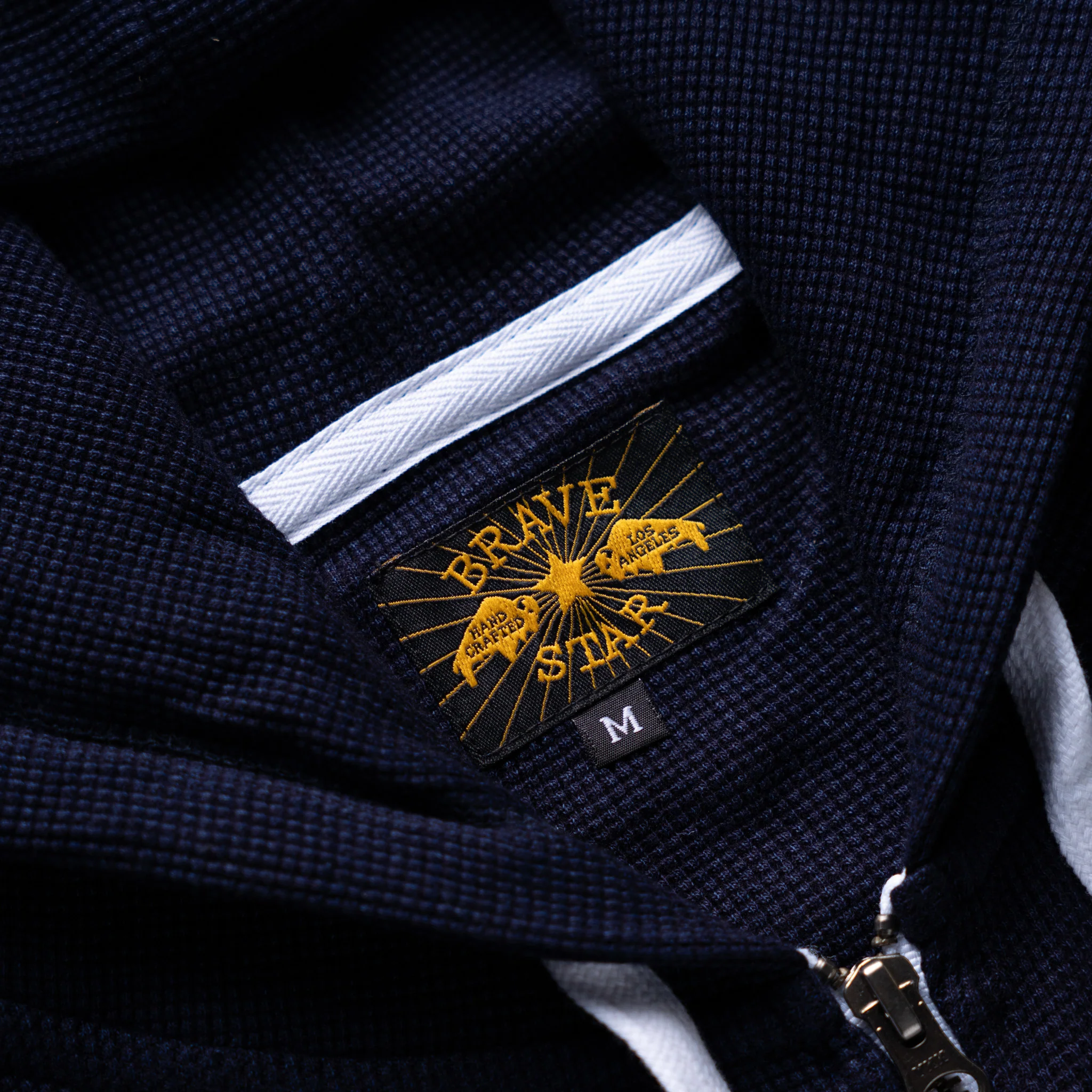 Glory Days Indigo Dyed Thermal Zip Hoodie - Image 7