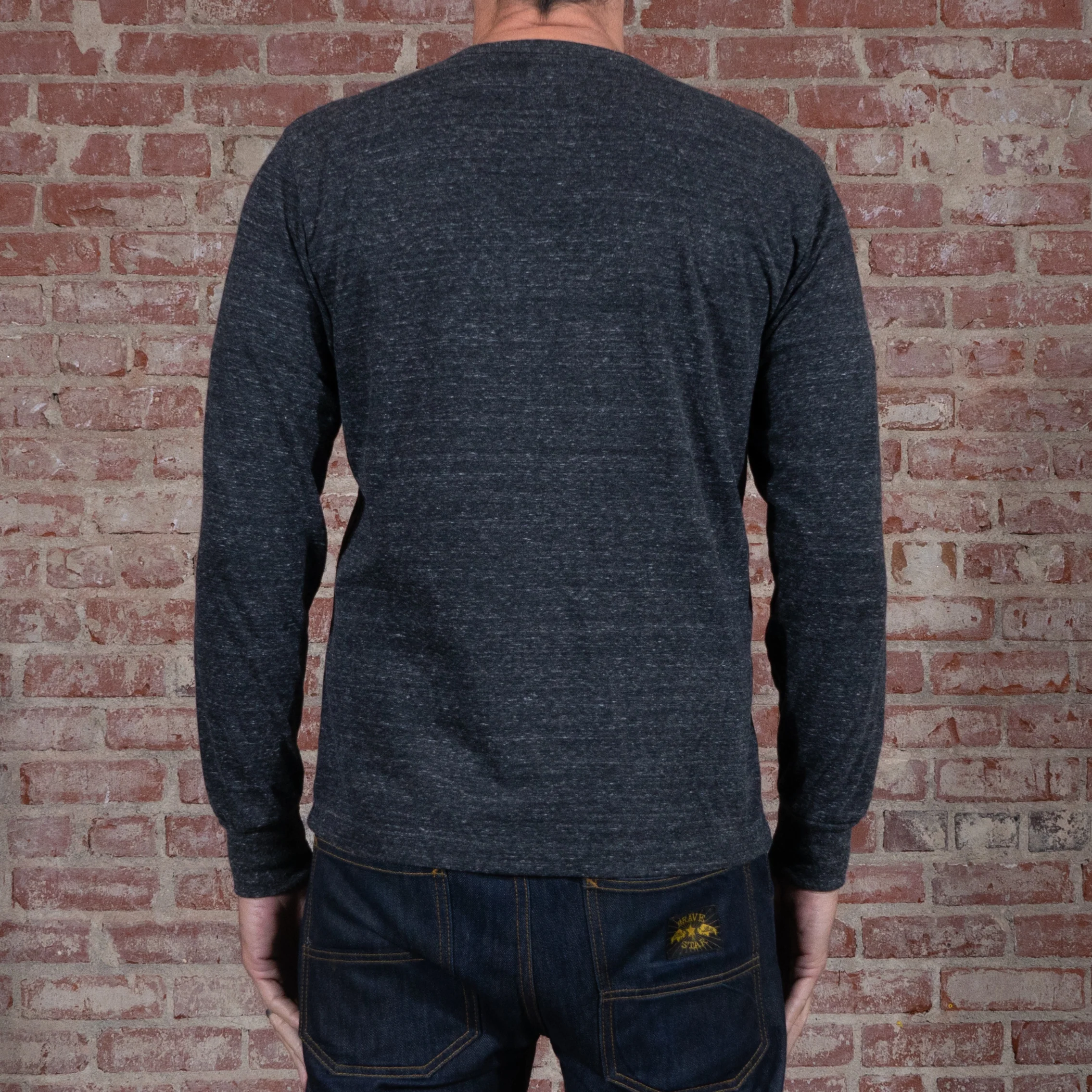 Glory Days Long Sleeve Heavyweight Henley - Tri-Blend Charcoal - Image 3