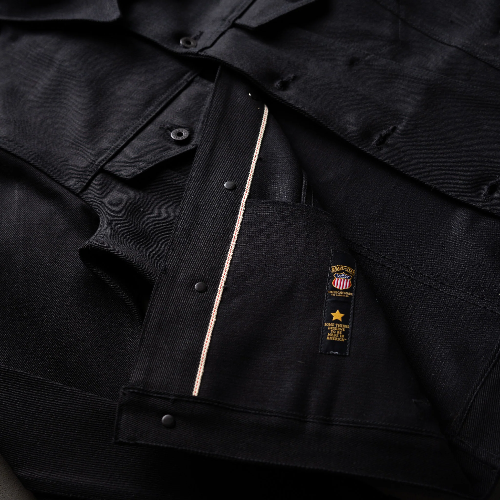 Ironside Jacket 21.5oz 'Mayhem' Double Black Japan Selvage Denim - Image 11