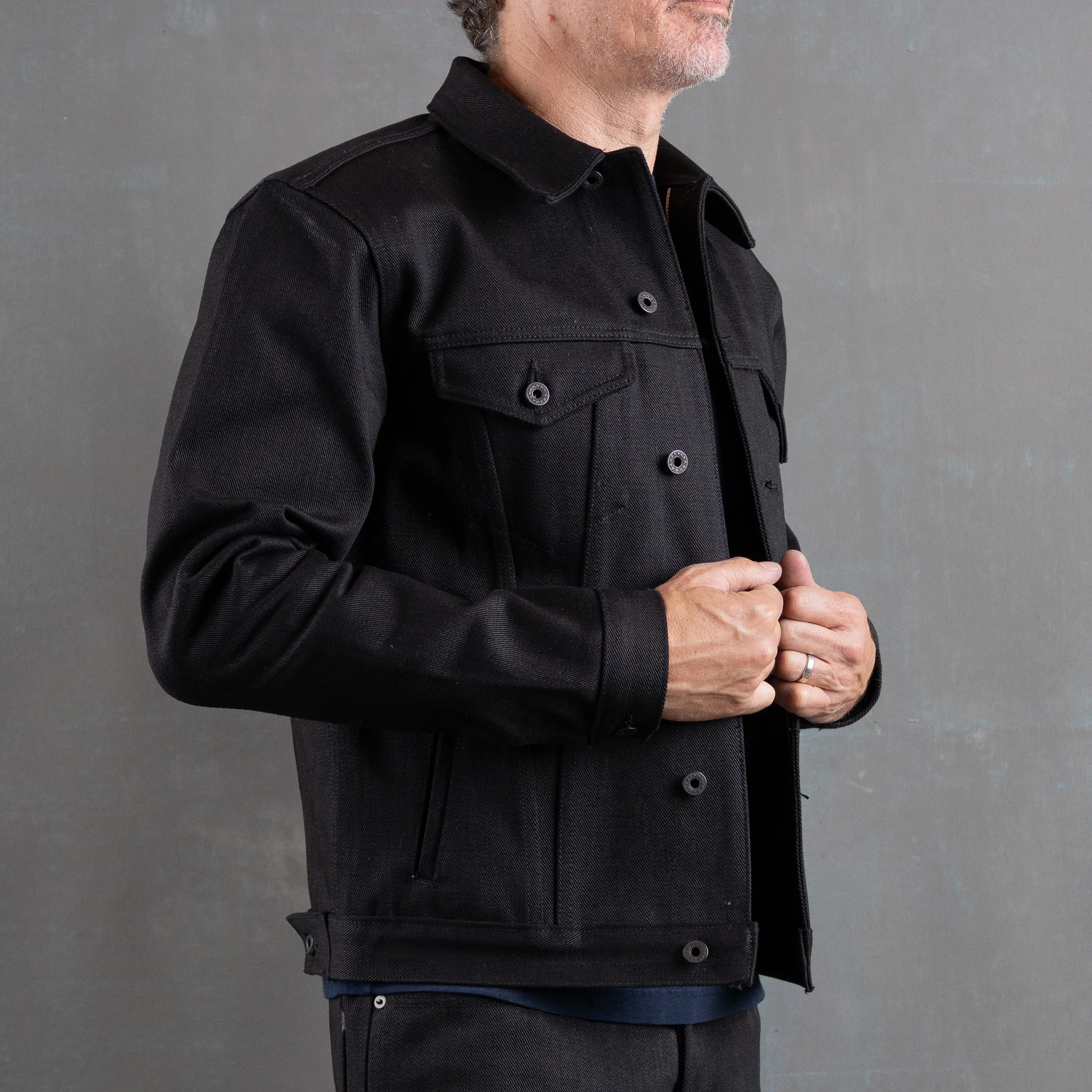 Ironside Jacket 21.5oz 'Mayhem' Double Black Japan Selvage Denim - Image 4