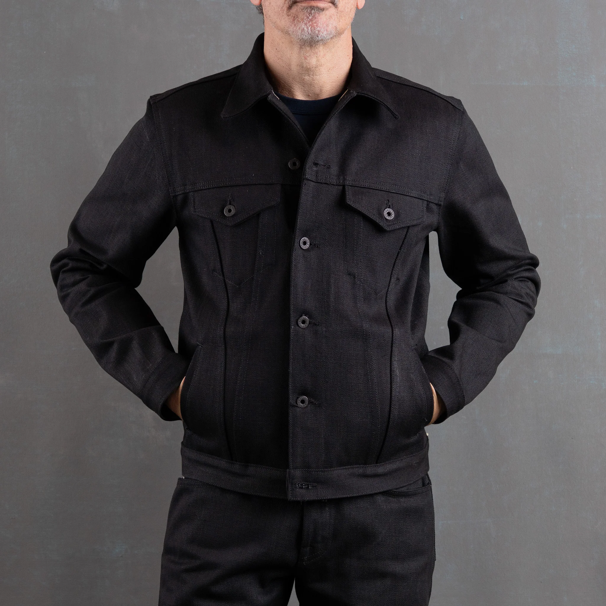 Ironside Jacket 21.5oz 'Mayhem' Double Black Japan Selvage Denim - Image 6