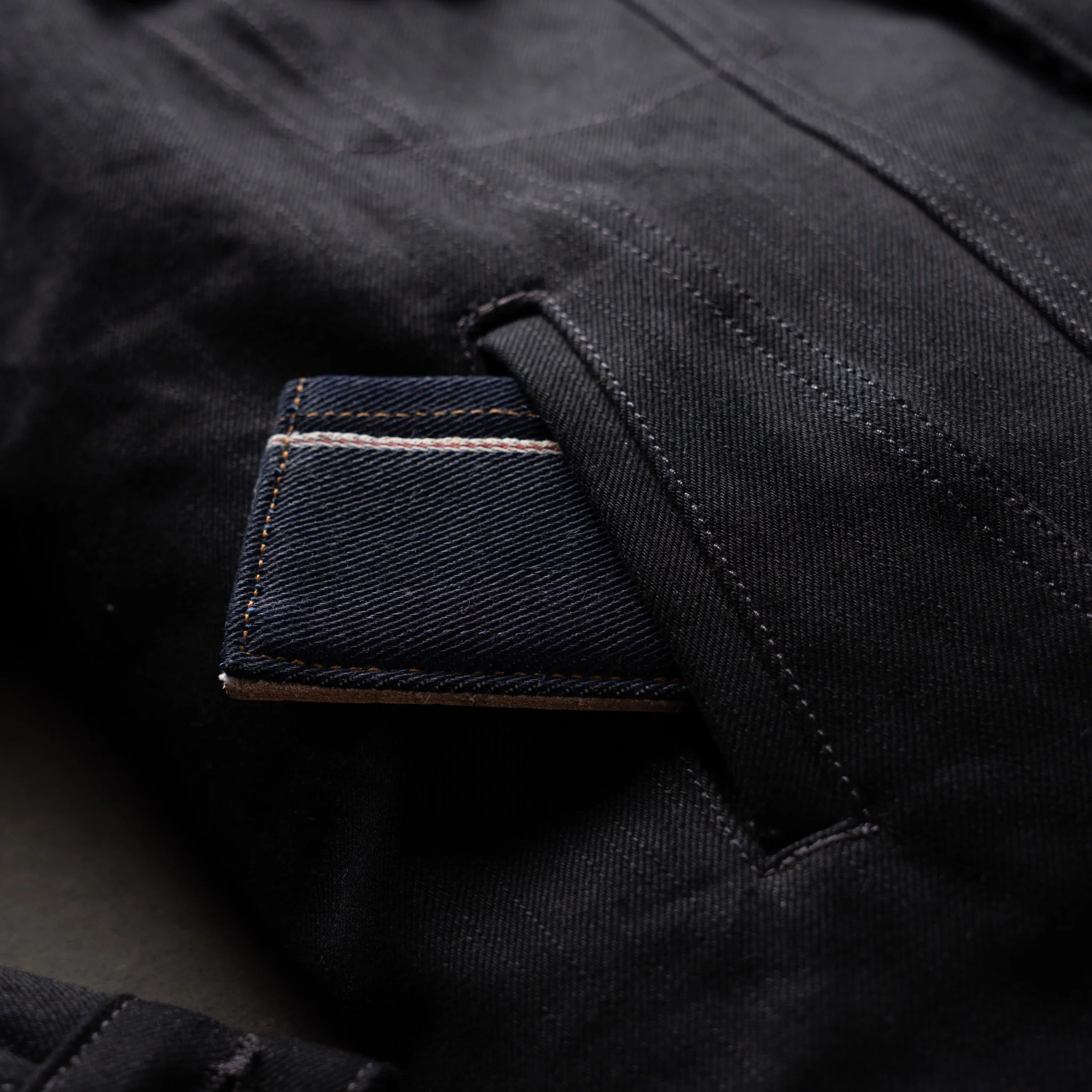 Ironside Sherpa Jacket 14oz Onyx Selvage Denim w/Black Sherpa - Image 11