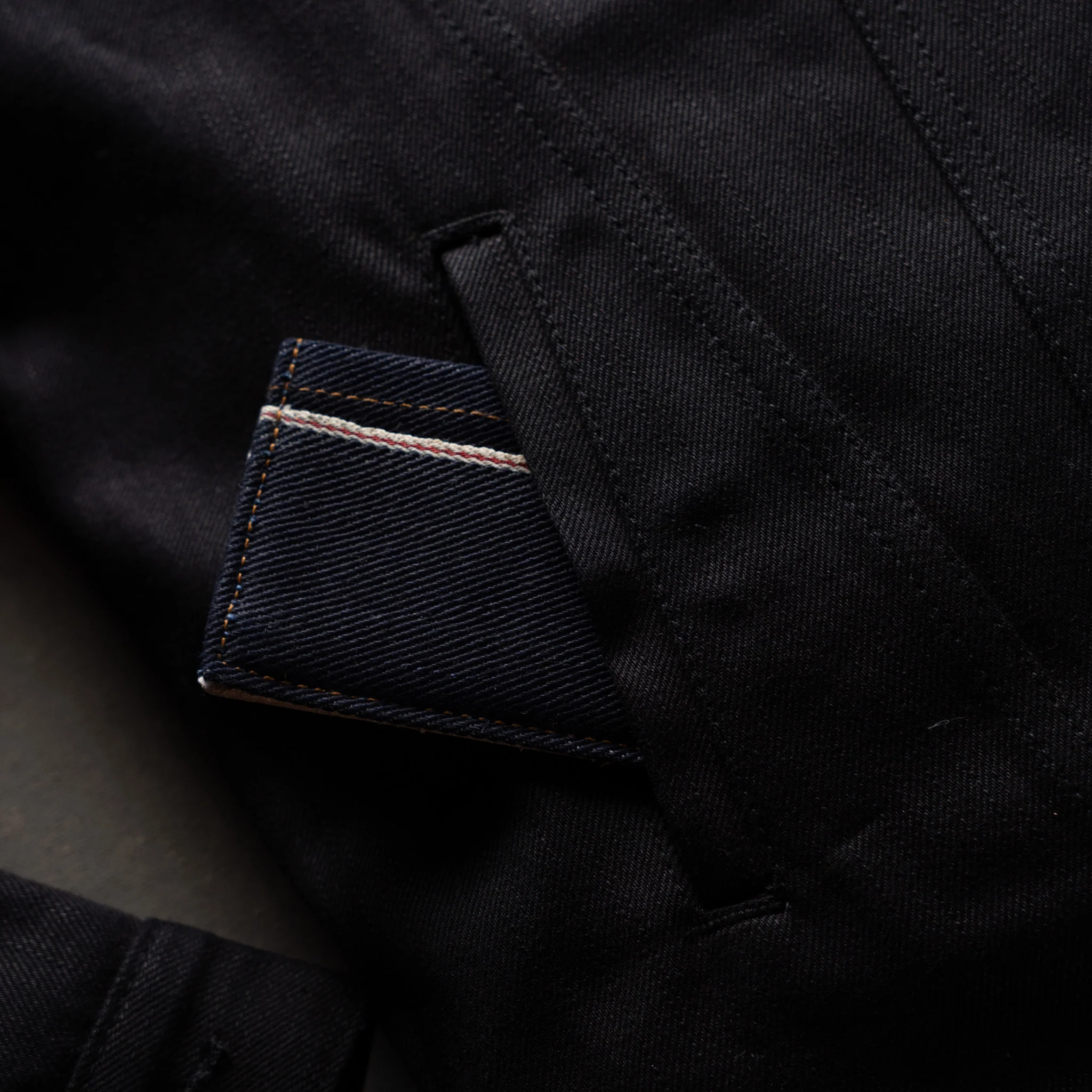 Ironside Sherpa Jacket 14oz Onyx Selvage Denim w/Black Sherpa - Image 13