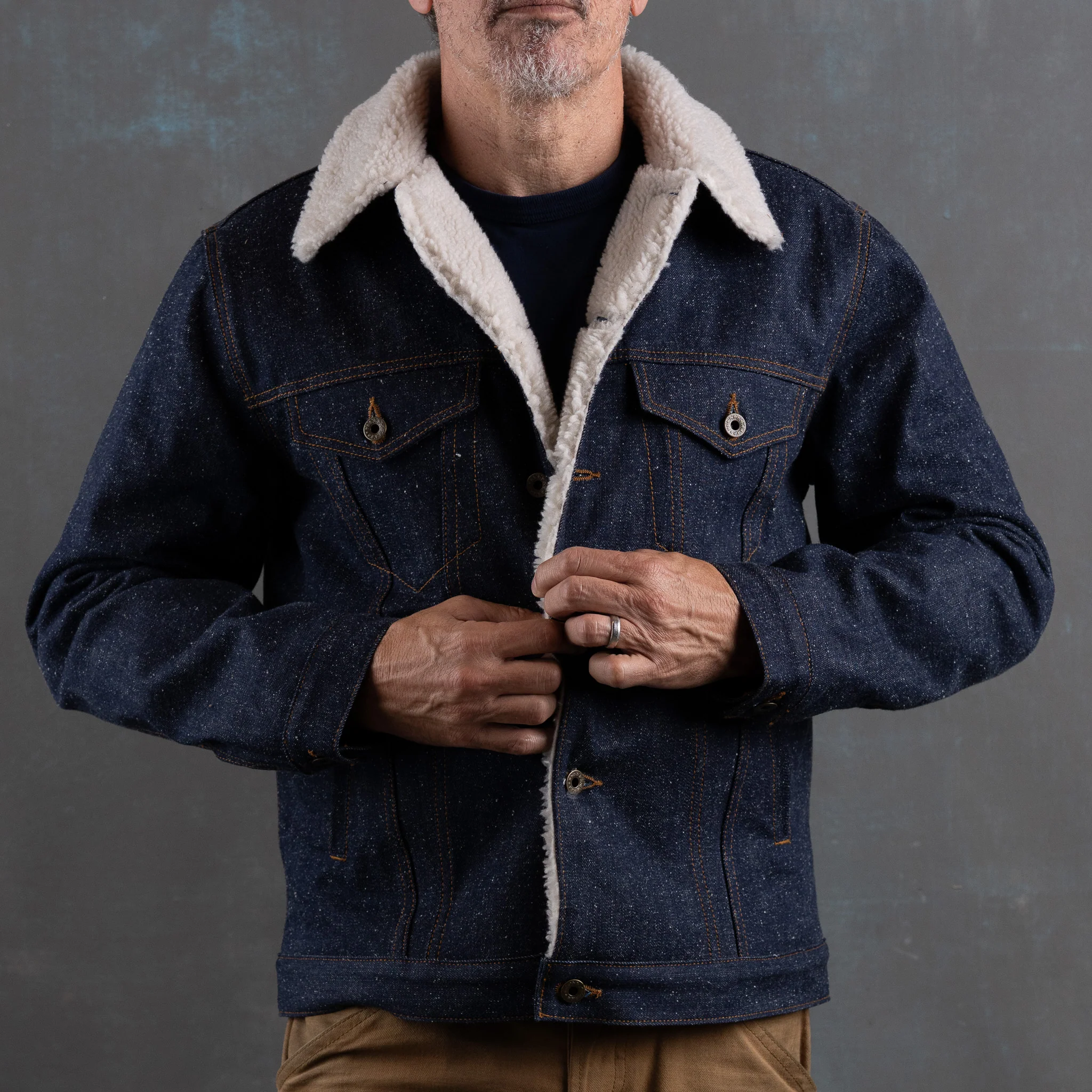 Ironside Sherpa Jacket 15oz Blizzard Selvage - Image 5