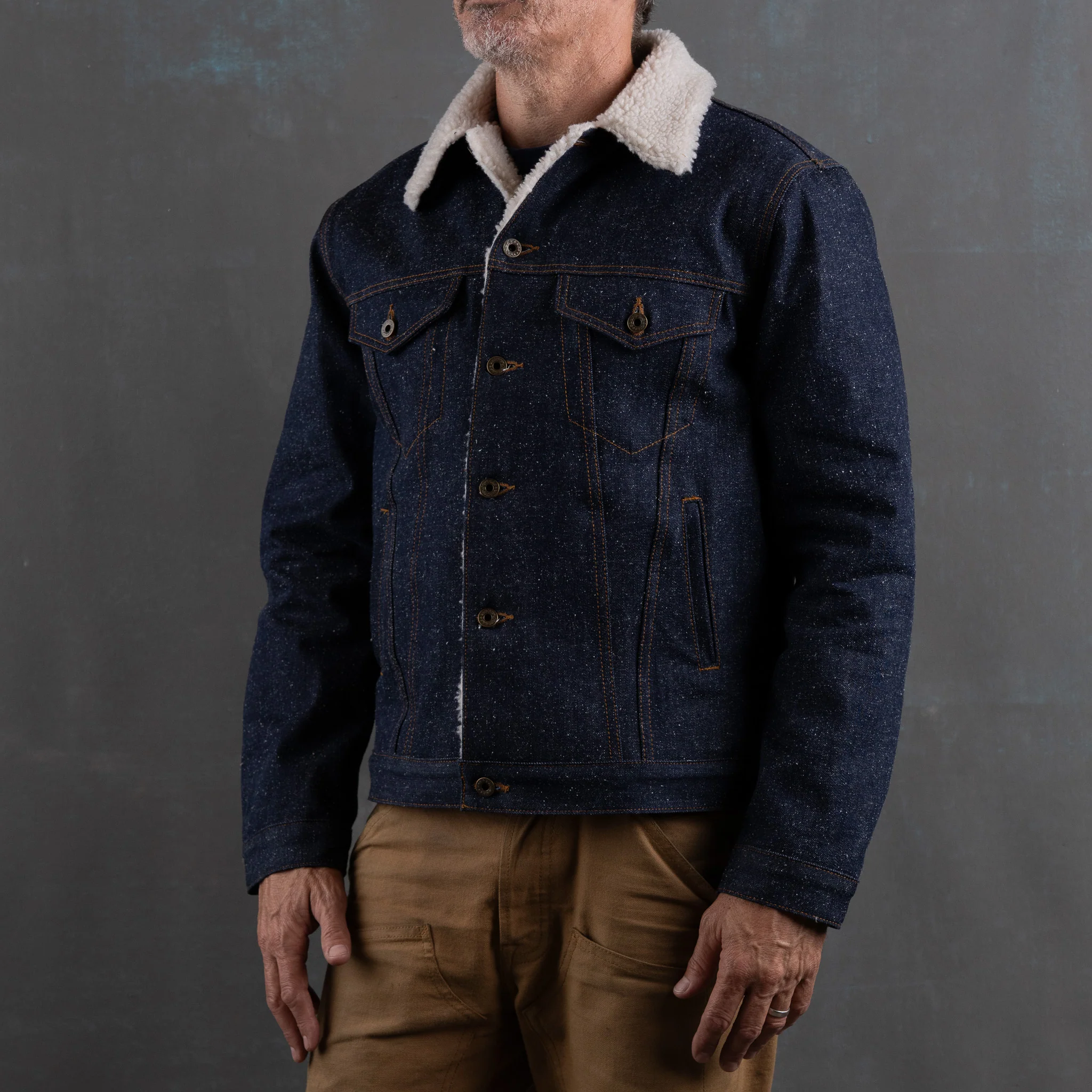 Ironside Sherpa Jacket 15oz Blizzard Selvage - Image 6