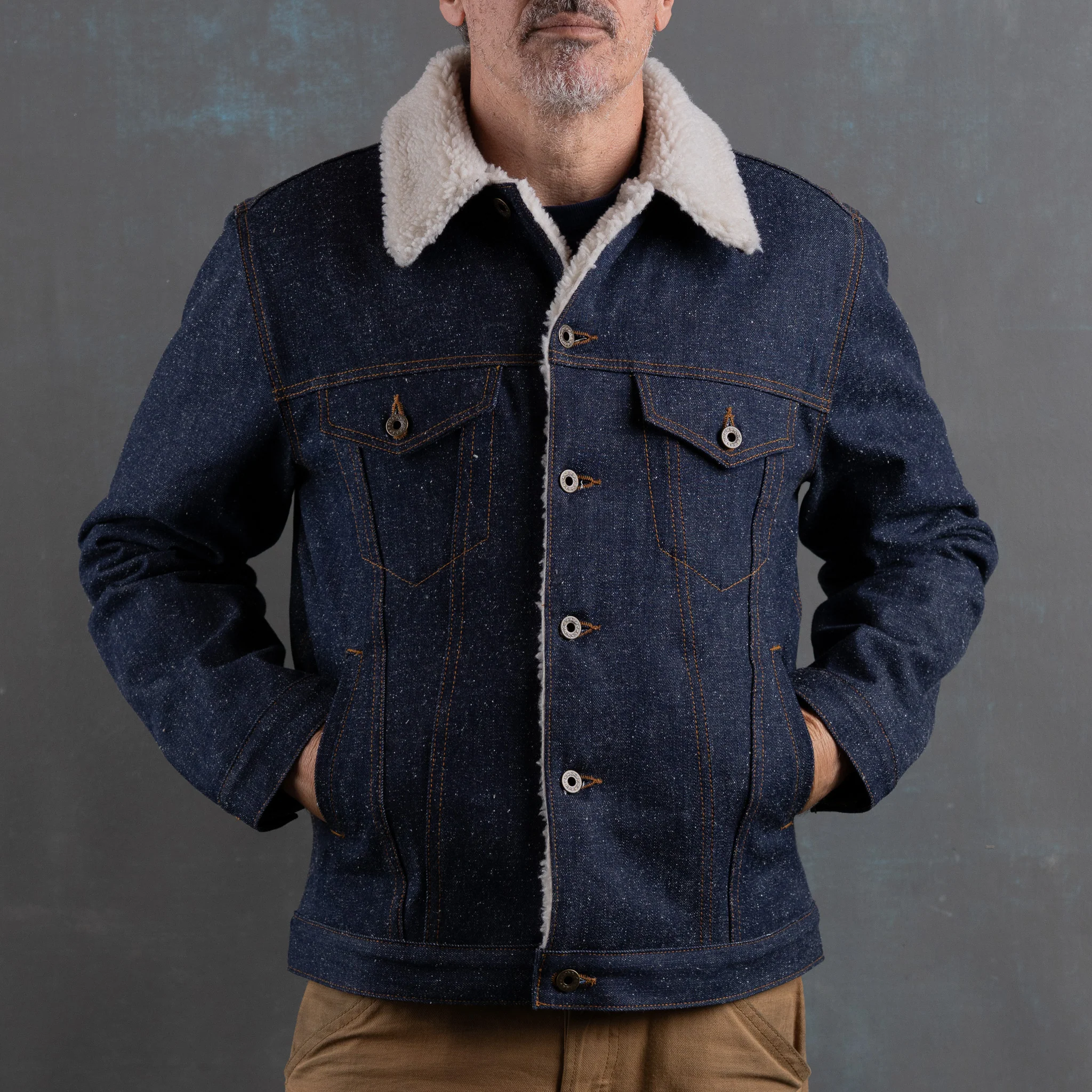 Ironside Sherpa Jacket 15oz Blizzard Selvage - Image 7