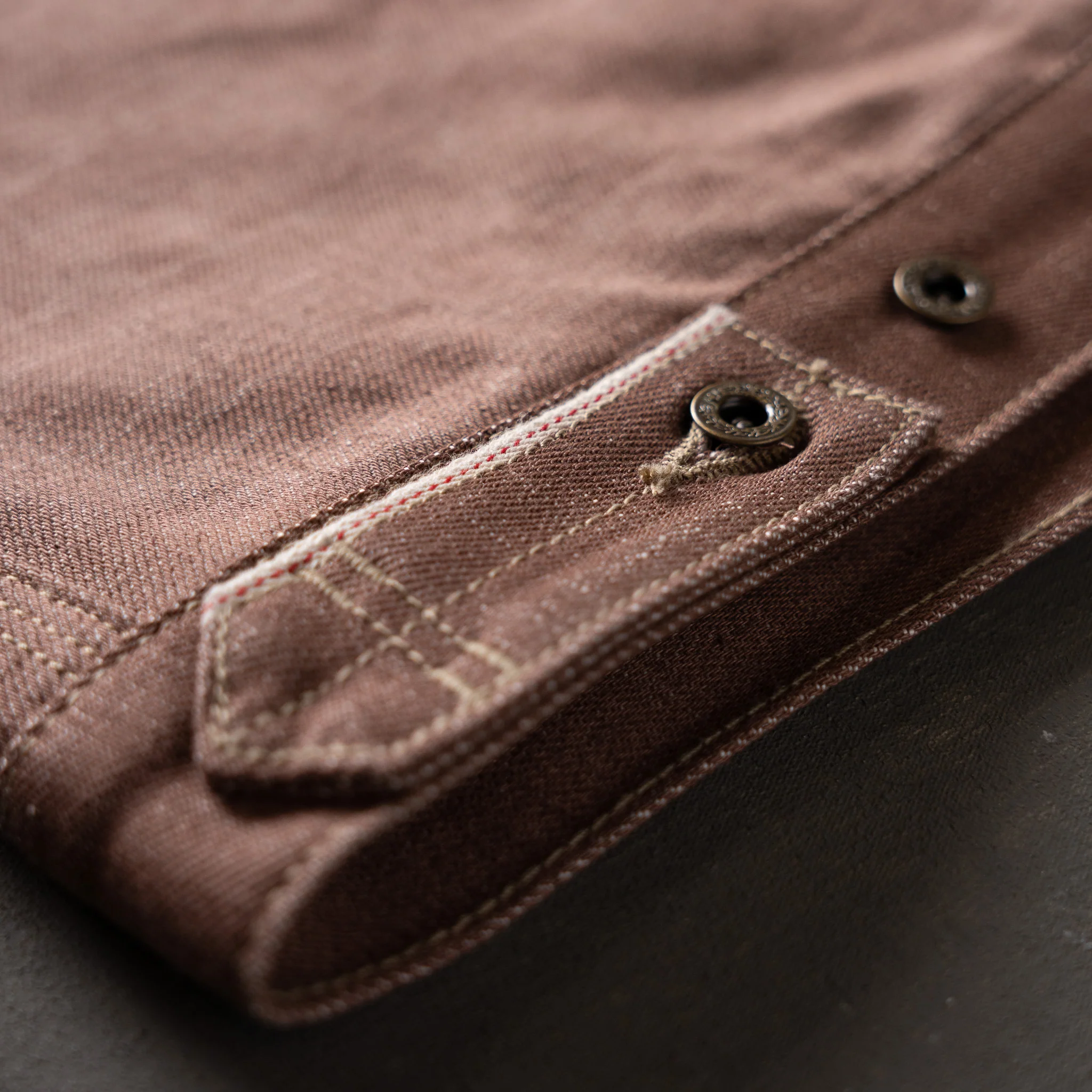 Mojave Jacket 13oz Beet Dye Japan Selvage Denim - Image 10