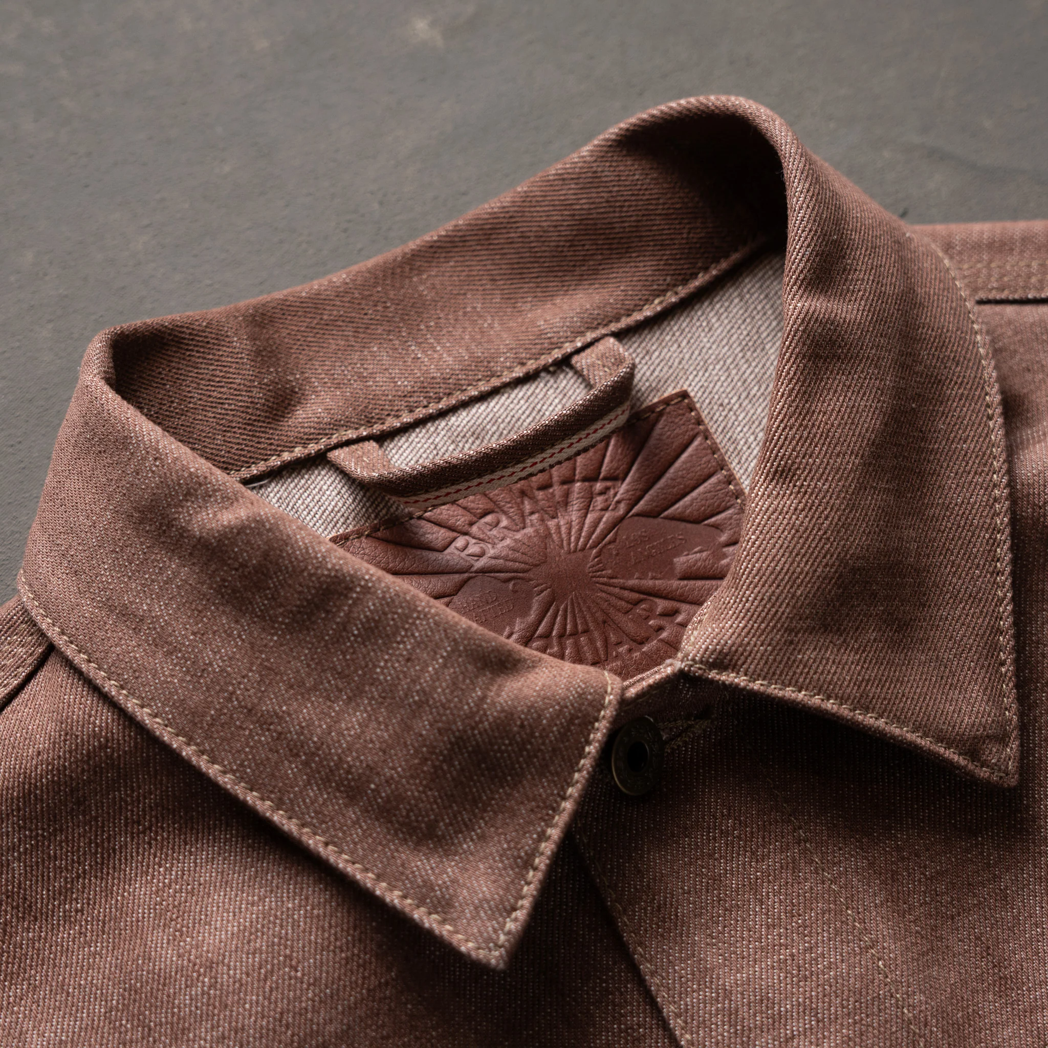 Mojave Jacket 13oz Beet Dye Japan Selvage Denim - Image 12