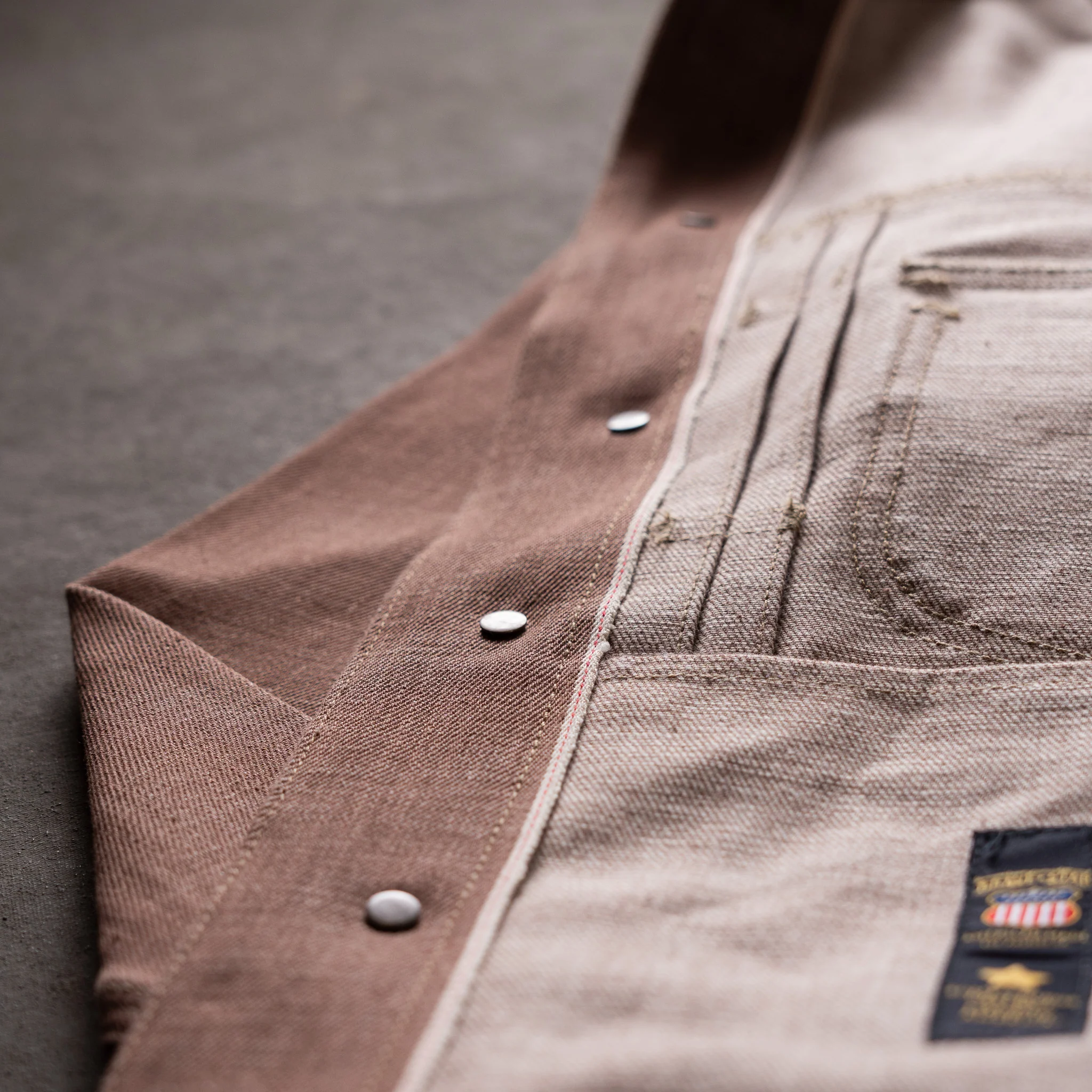 Mojave Jacket 13oz Beet Dye Japan Selvage Denim - Image 17
