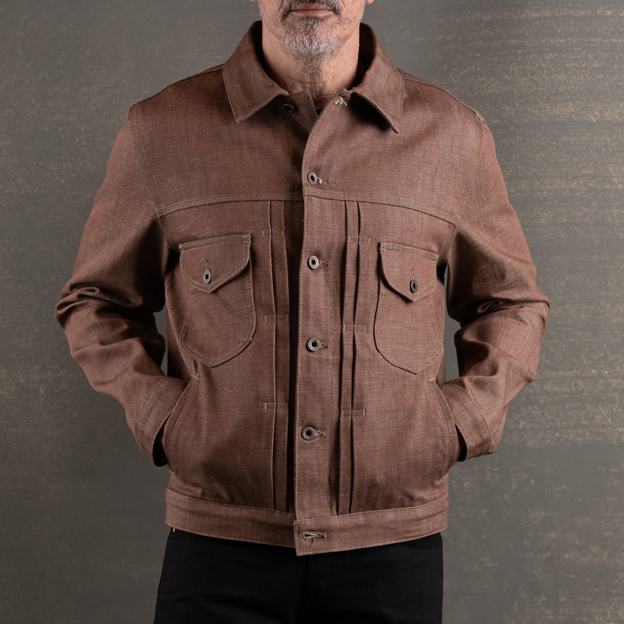 Mojave Jacket 13oz Beet Dye Japan Selvage Denim - Image 3