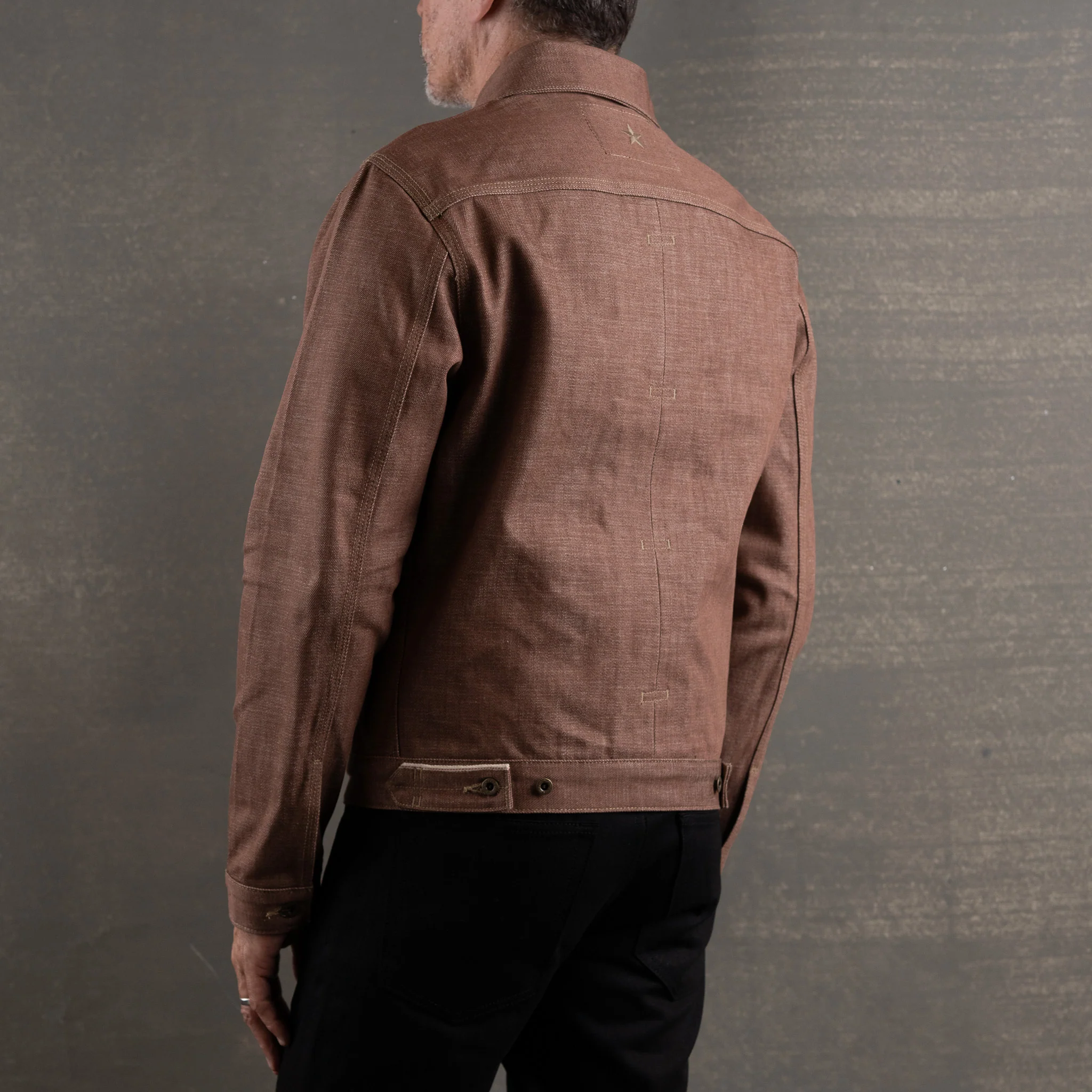 Mojave Jacket 13oz Beet Dye Japan Selvage Denim - Image 4