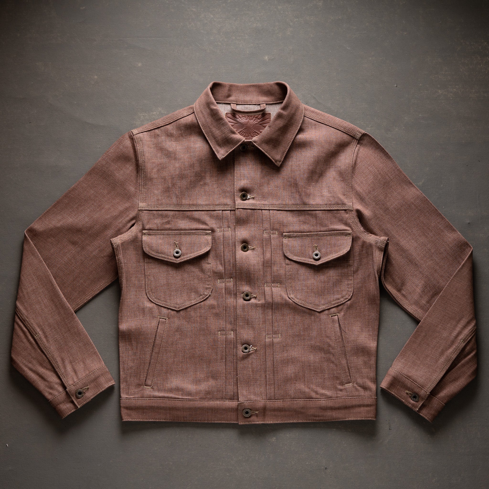 Mojave Jacket 13oz Beet Dye Japan Selvage Denim - Image 7