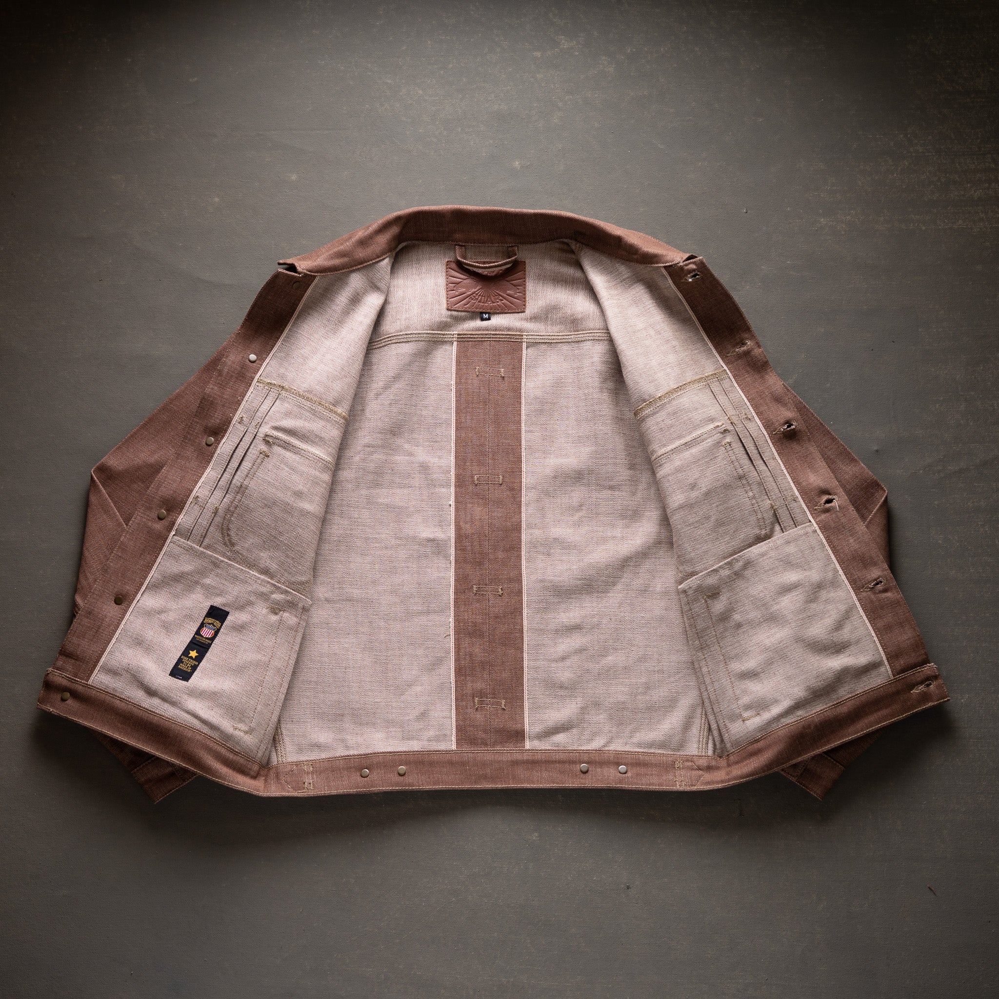 Mojave Jacket 13oz Beet Dye Japan Selvage Denim - Image 8
