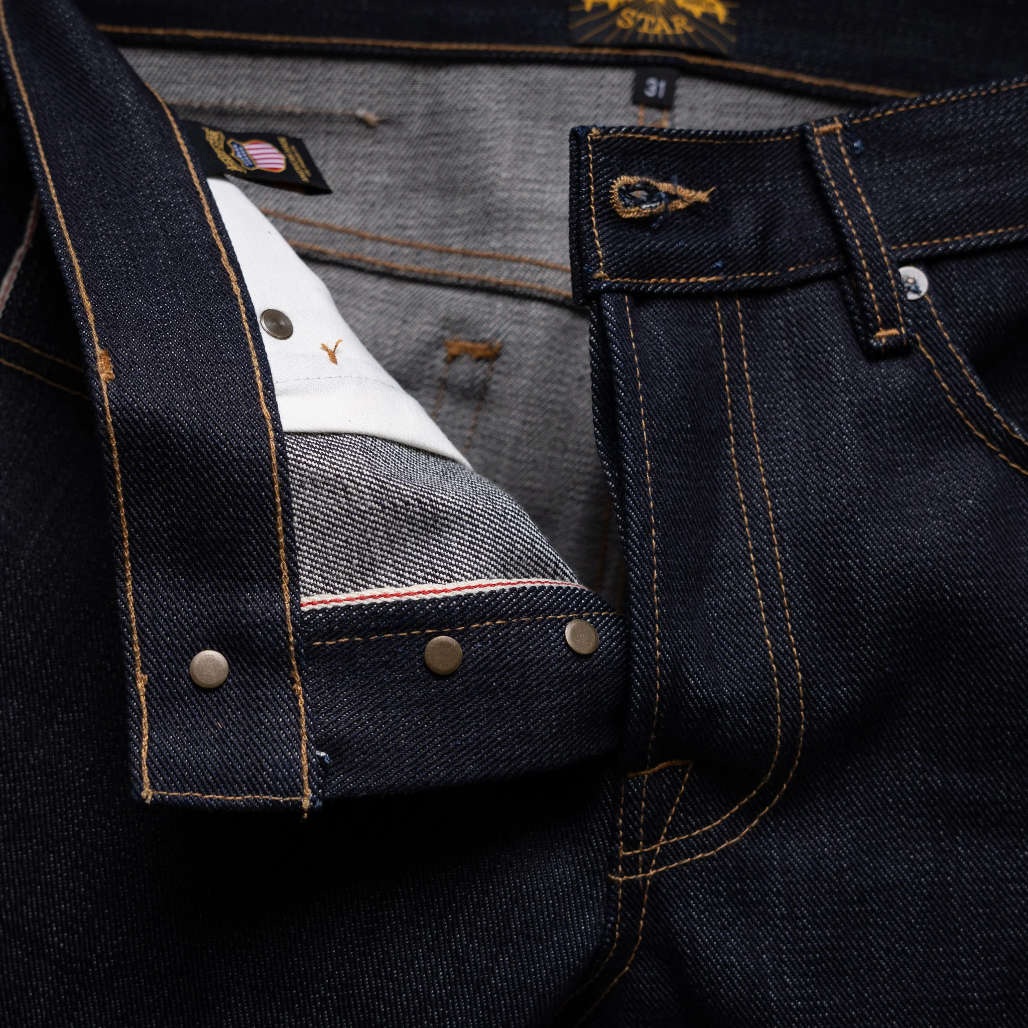 True Straight 21.5oz Dark Gauntlet Heavyweight Selvage Denim - Image 8