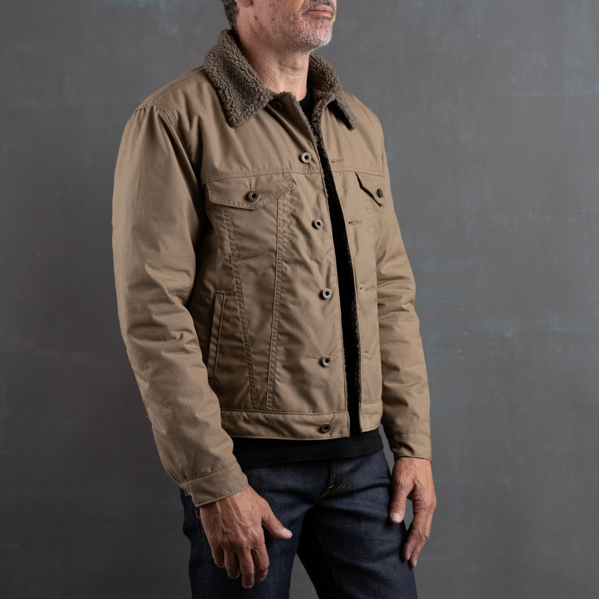 Ironside Wax Sherpa Fleece Jacket - Coyote Tan - Image 3