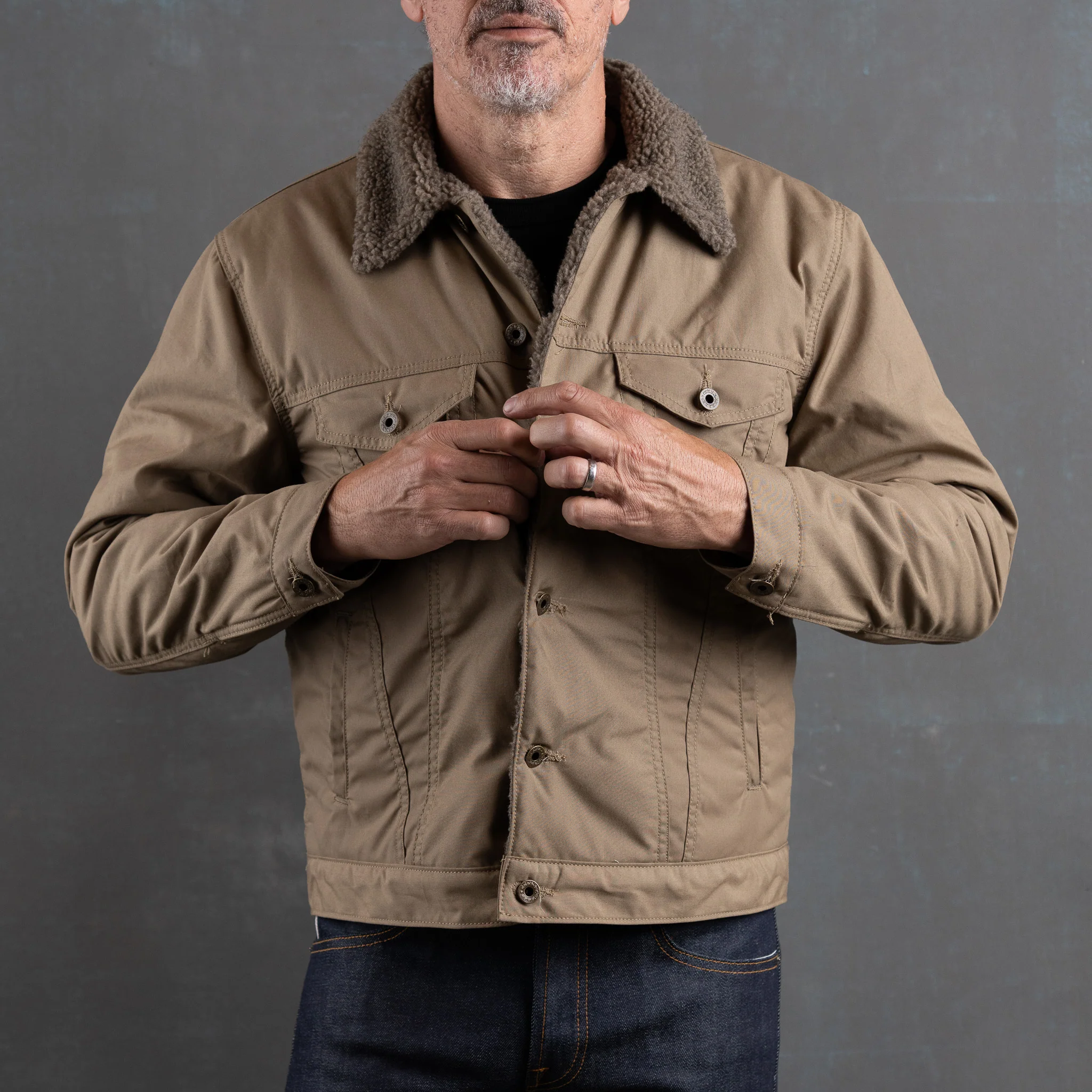 Ironside Wax Sherpa Fleece Jacket - Coyote Tan - Image 5