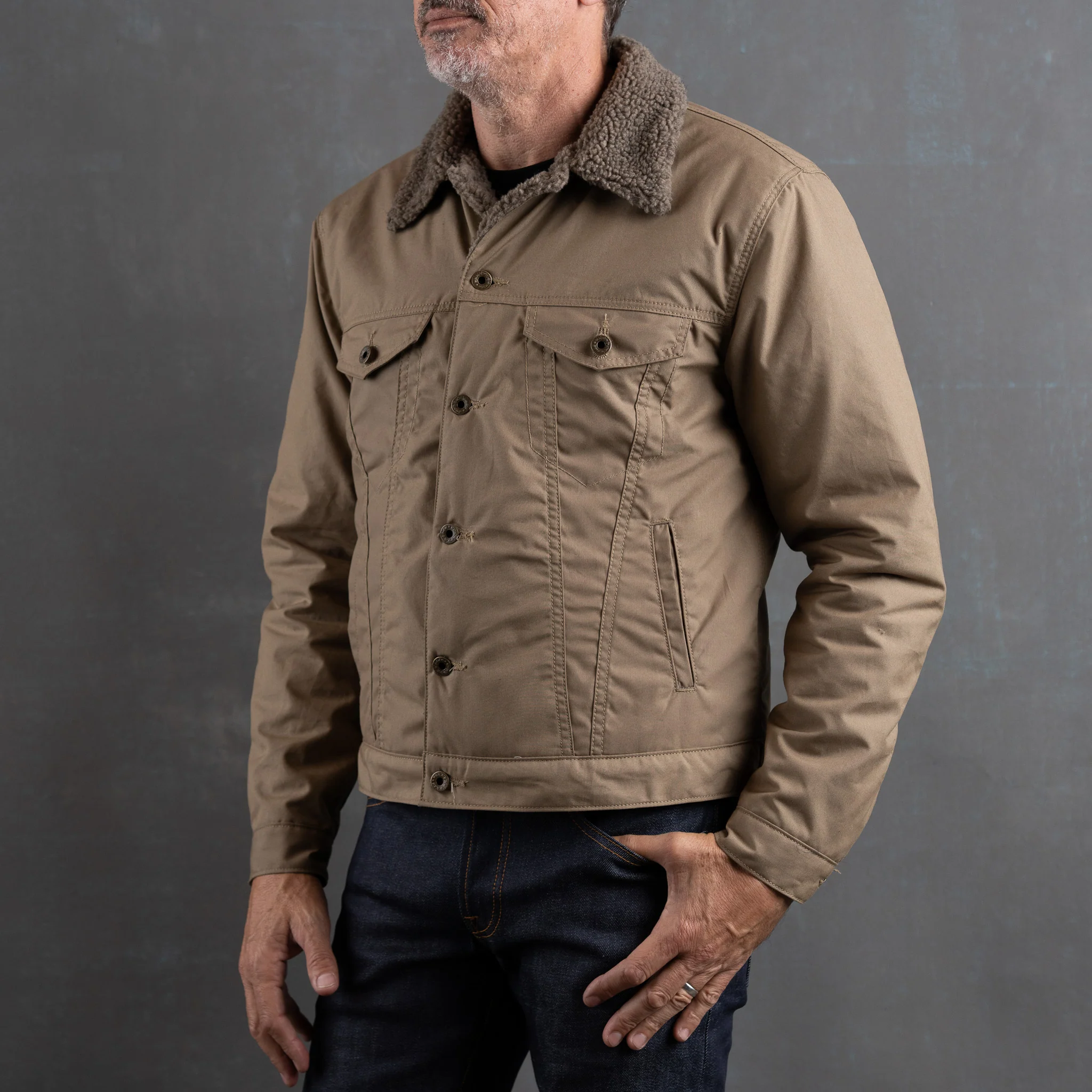 Ironside Wax Sherpa Fleece Jacket - Coyote Tan - Image 6