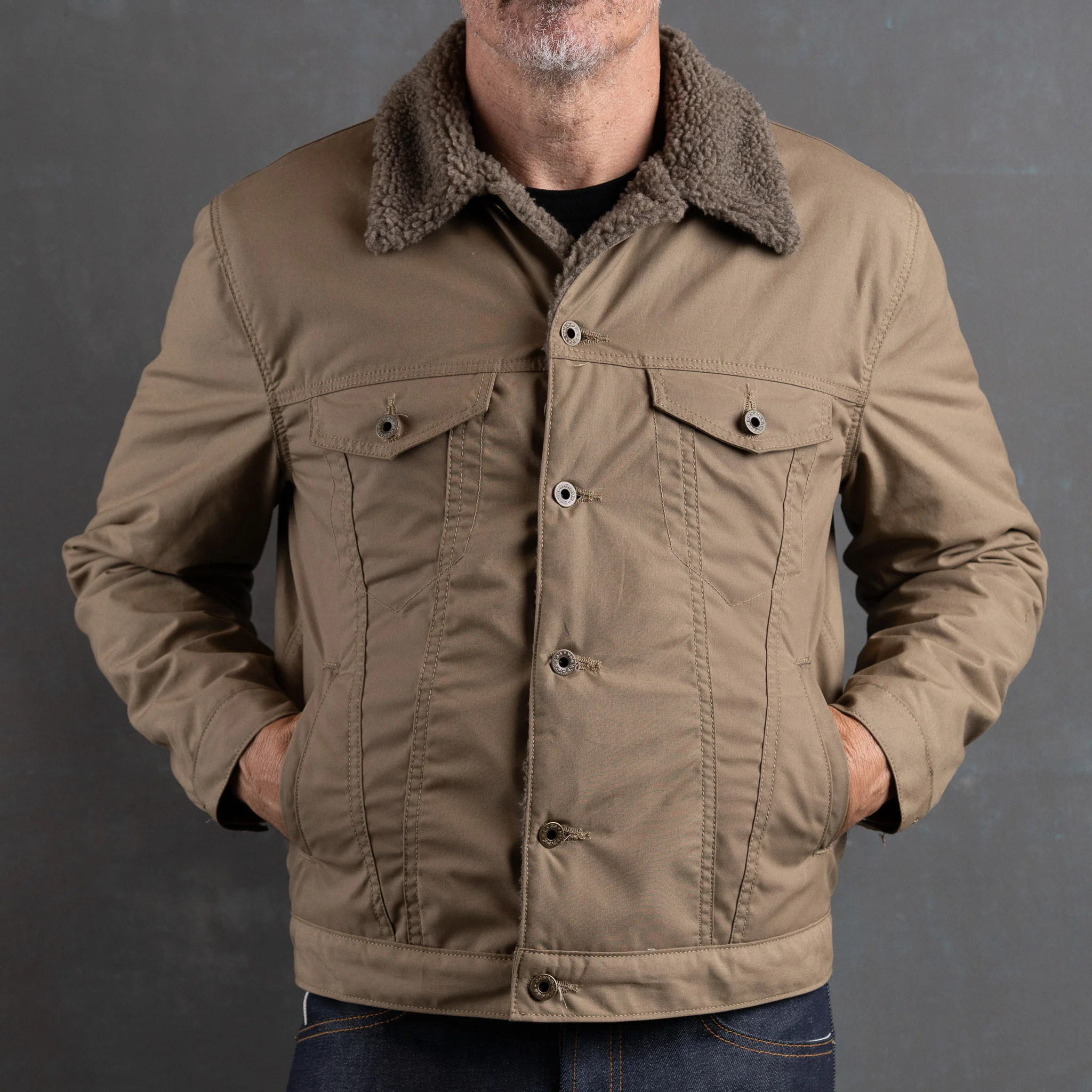 Ironside Wax Sherpa Fleece Jacket - Coyote Tan - Image 7