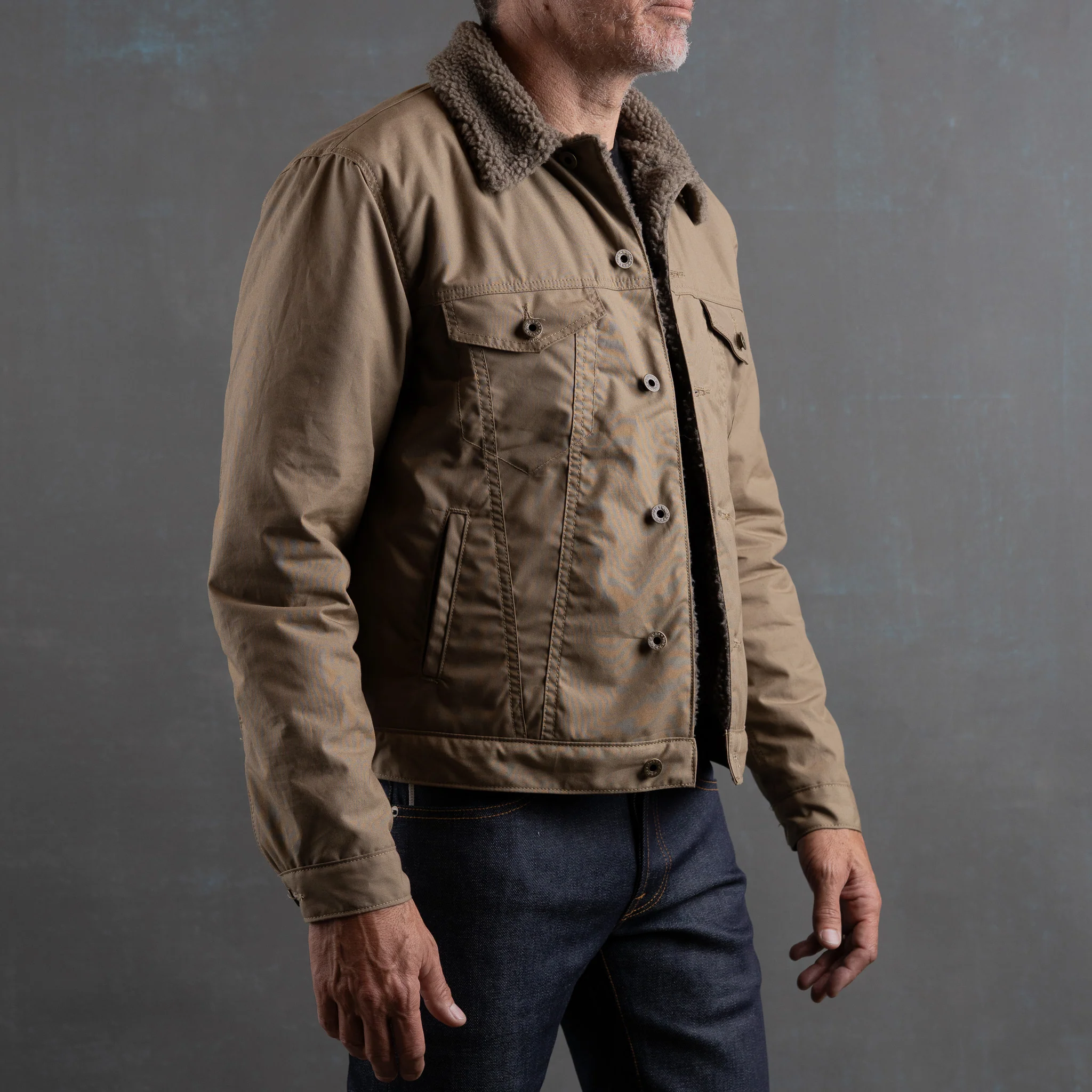 Ironside Wax Sherpa Fleece Jacket - Coyote Tan - Image 8