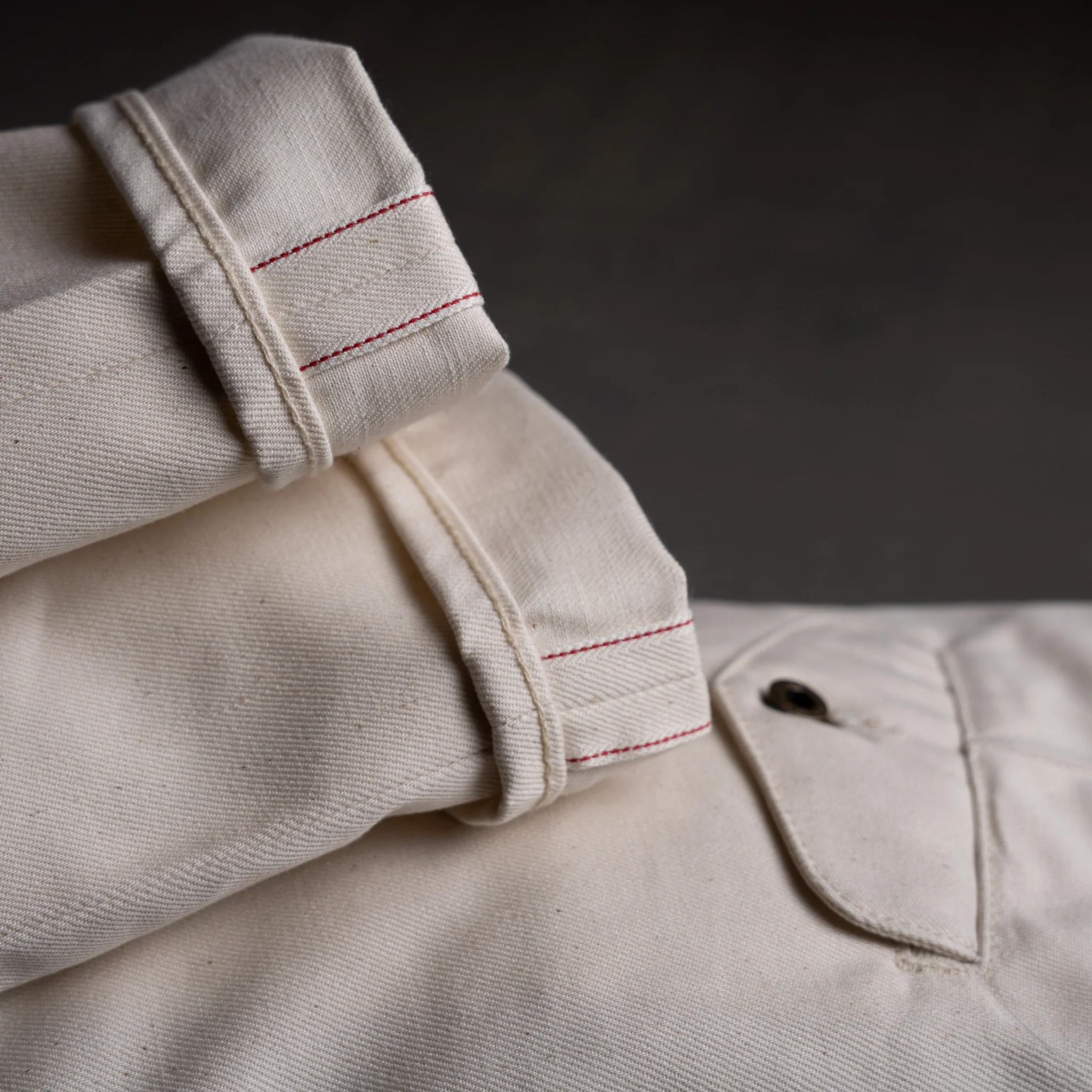 Marshal Selvage Chino 12oz Desert Bone Selvage Denim - Image 4