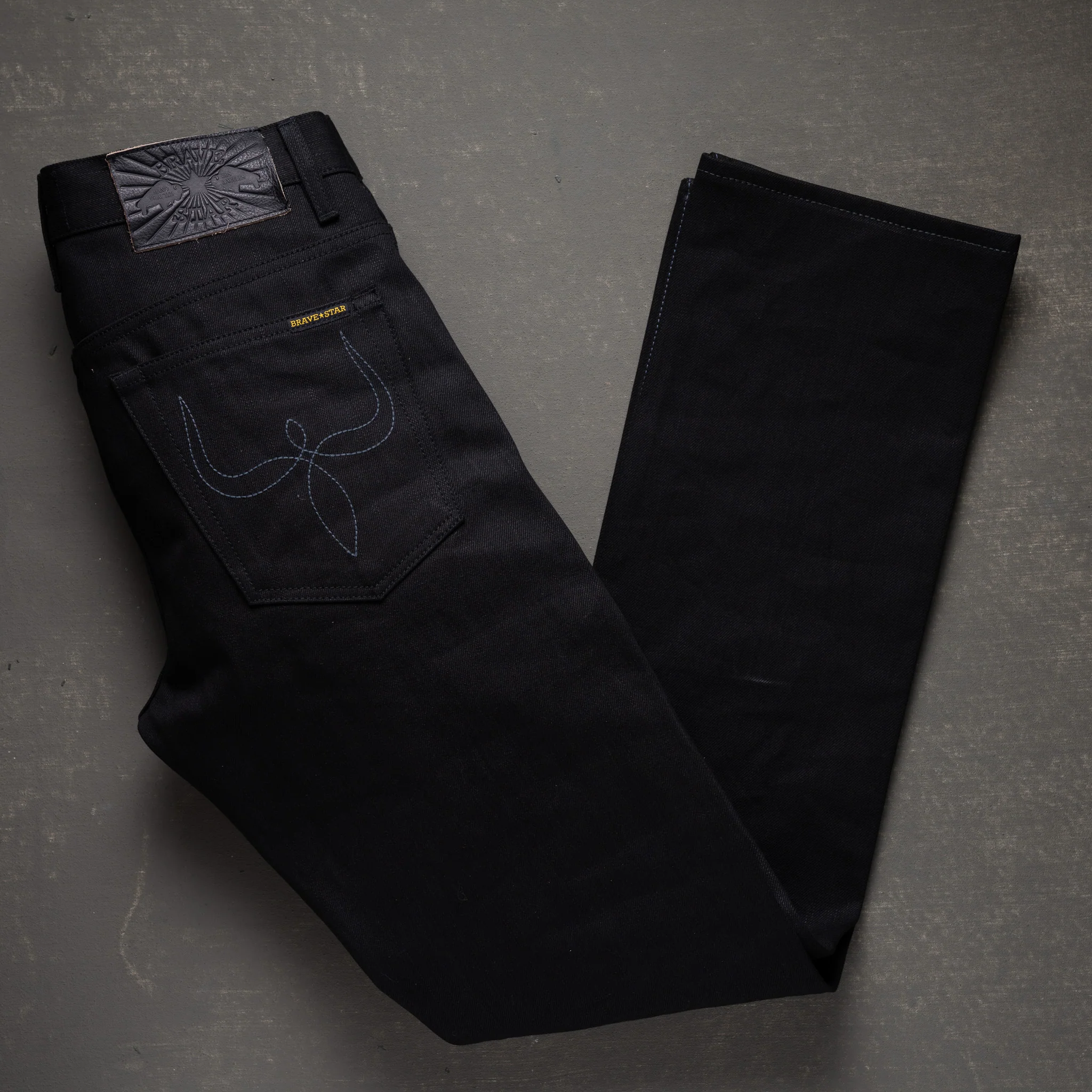 Mojave Western Cut 14oz Onyx Double Black Selvage Denim - Image 5