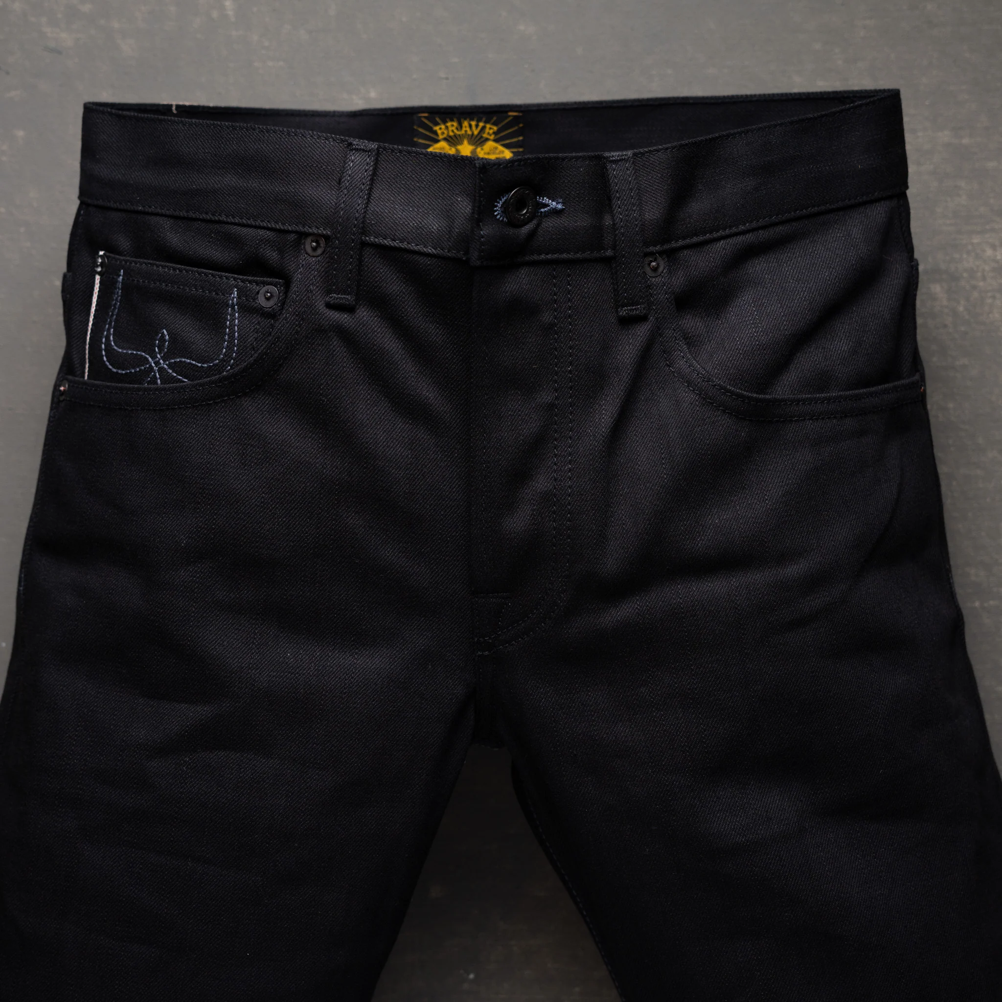 Mojave Western Cut 14oz Onyx Double Black Selvage Denim - Image 6
