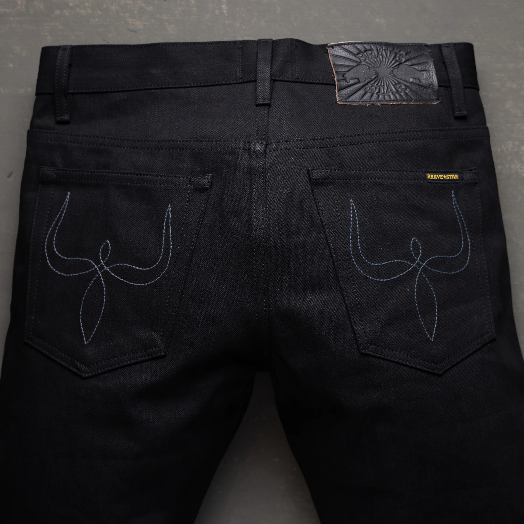 Mojave Western Cut 14oz Onyx Double Black Selvage Denim - Image 9