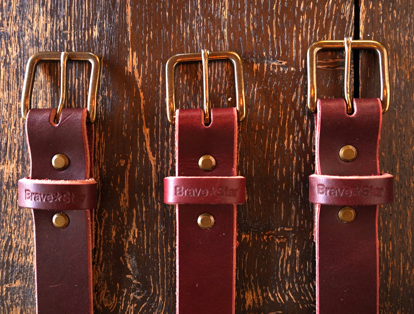 RW Leather Belt in Oxblood (Regular Width 1.5") - Image 3