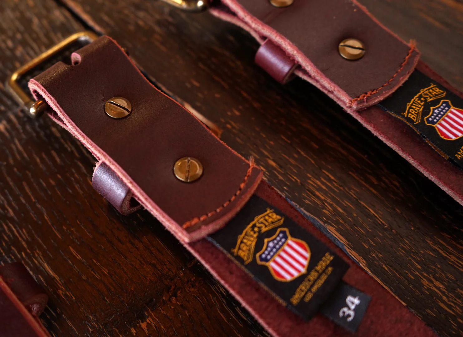RW Leather Belt in Oxblood (Regular Width 1.5") - Image 5