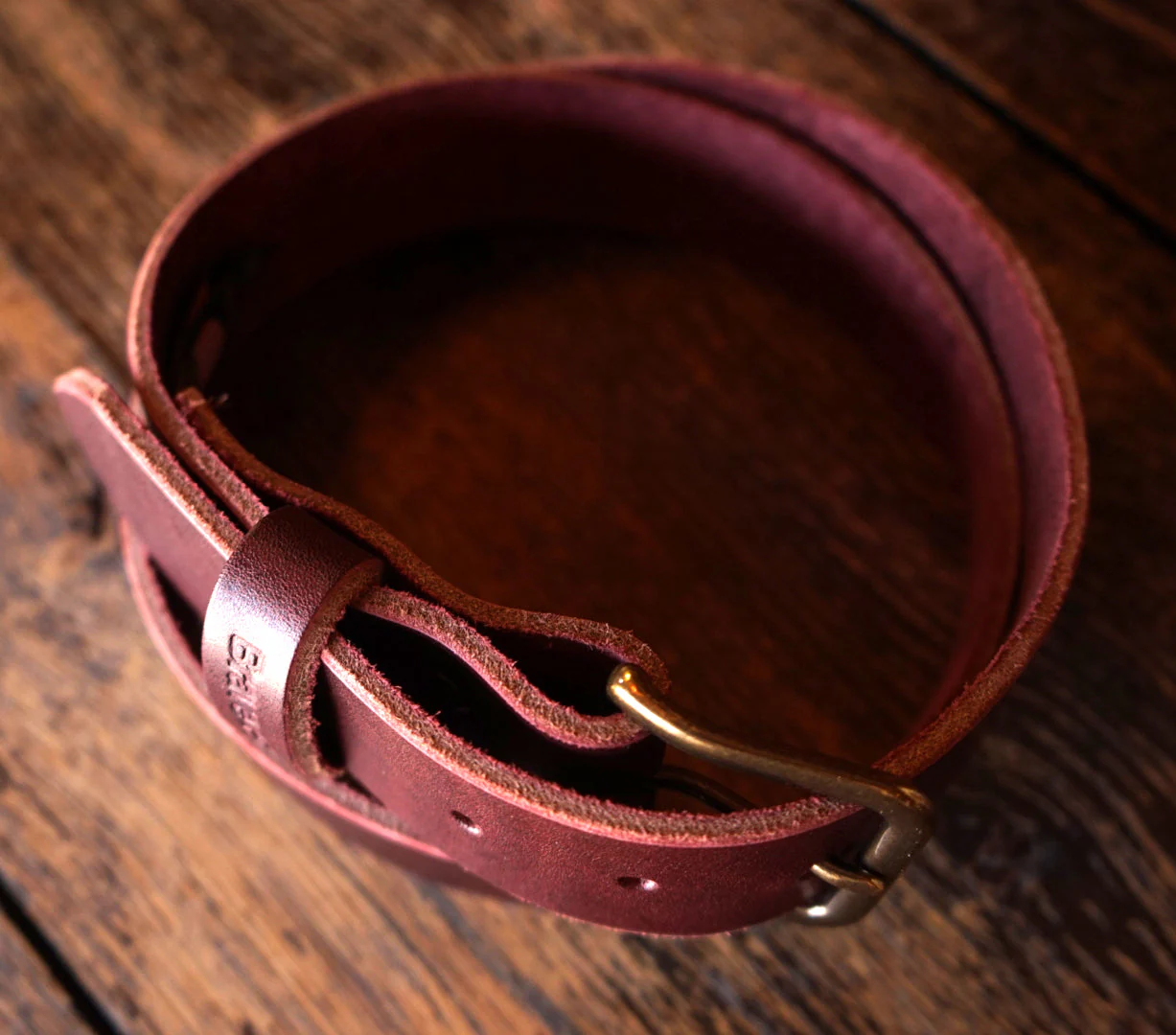 RW Leather Belt in Oxblood (Regular Width 1.5") - Image 6