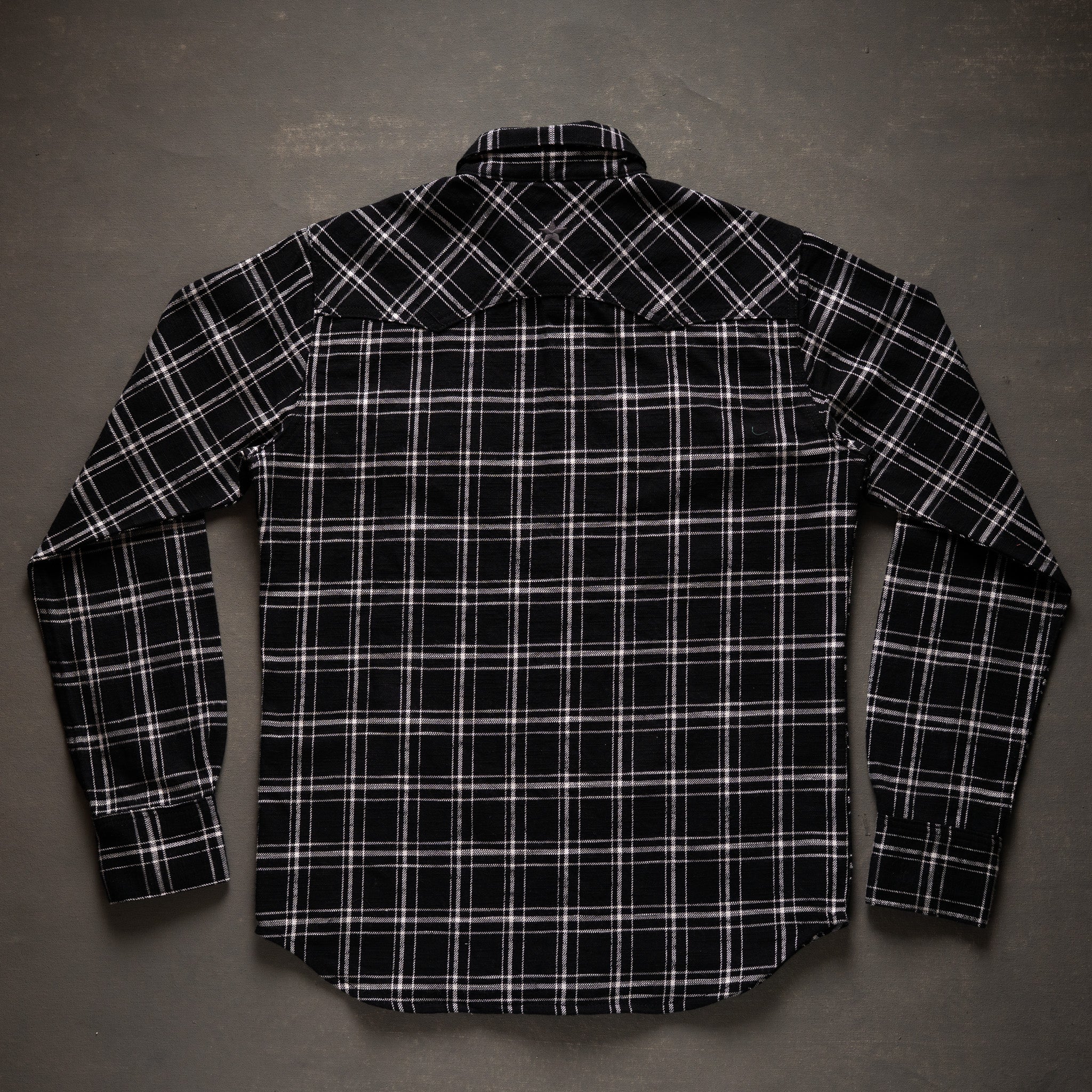 Sawtooth Shirt 8oz Japanese Slub Flannel - Black - Image 6
