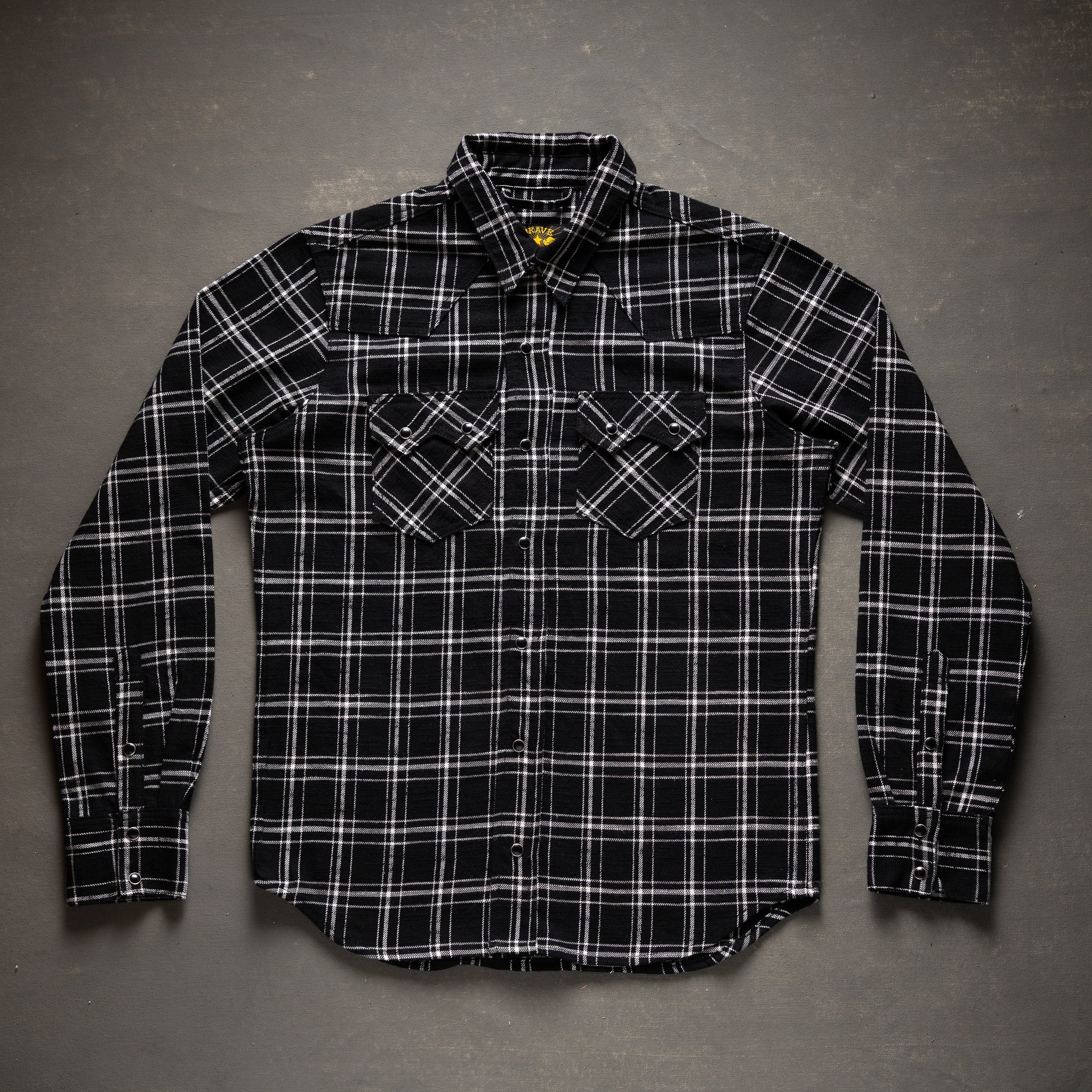 Sawtooth Shirt 8oz Japanese Slub Flannel - Black - Image 7