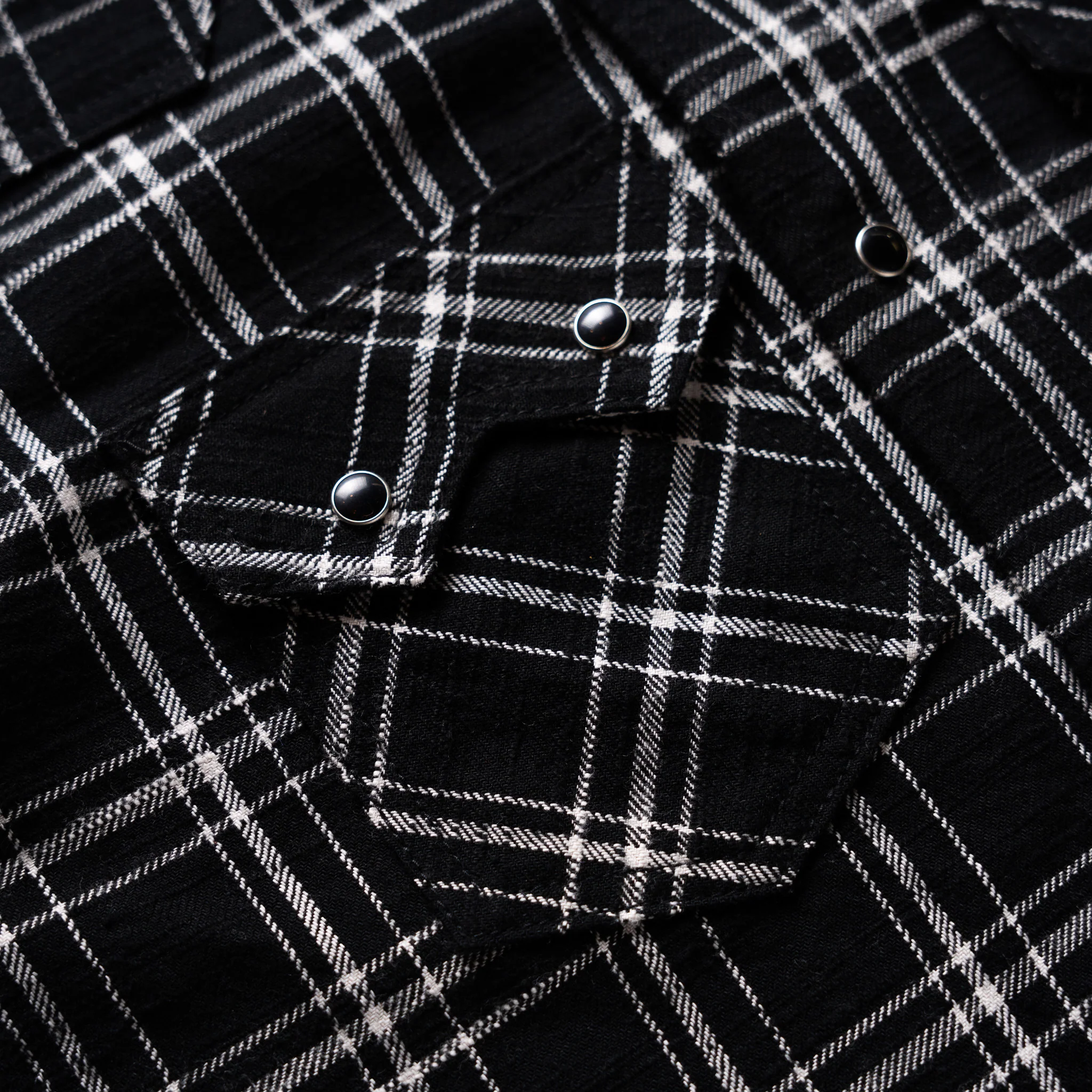 Sawtooth Shirt 8oz Japanese Slub Flannel - Black - Image 9