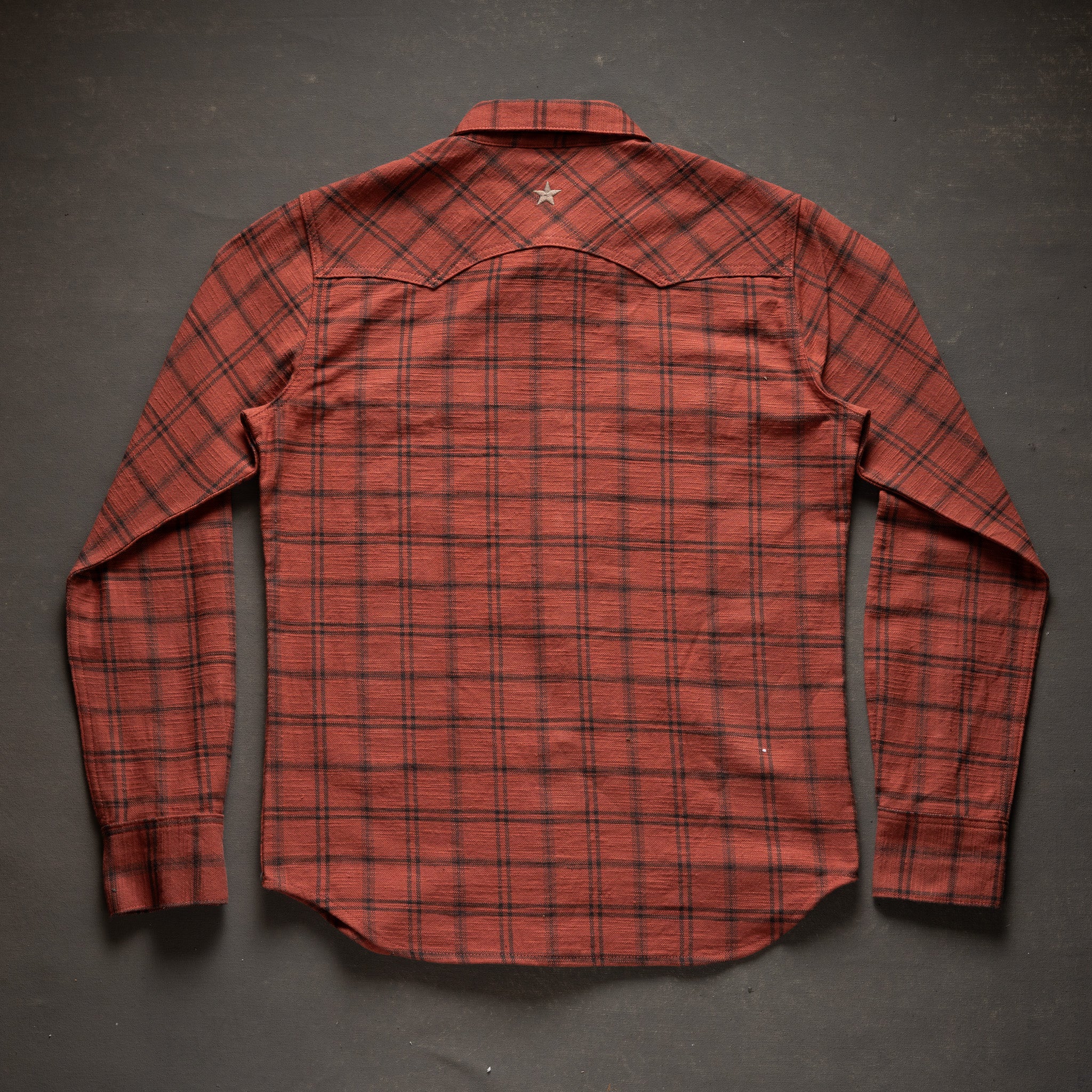 Sawtooth Shirt 8oz Japanese Slub Flannel - Rust - Image 11