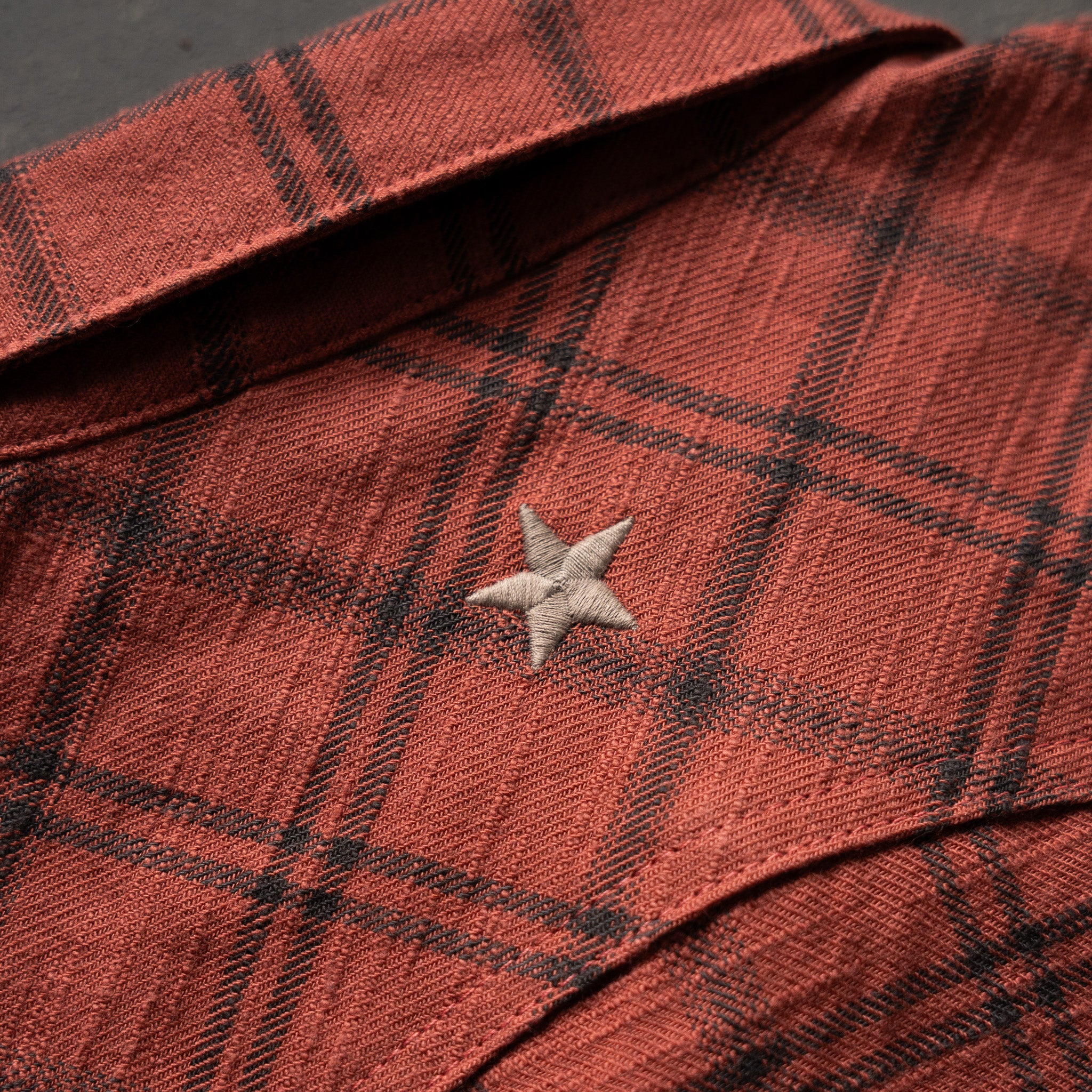 Sawtooth Shirt 8oz Japanese Slub Flannel - Rust - Image 12