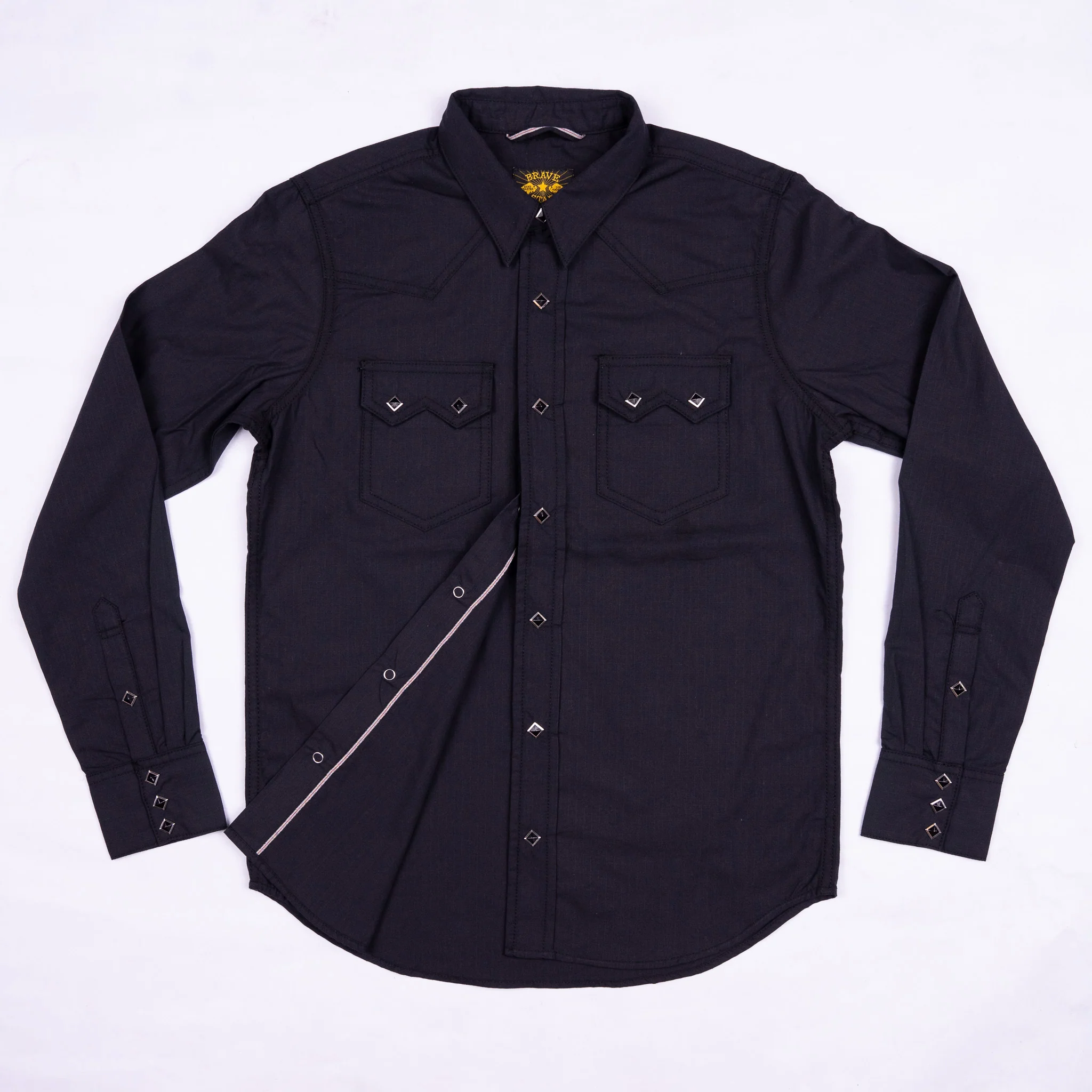 Sawtooth Shirt 'Black Diamond' Japan Selvage Shirting - Image 6