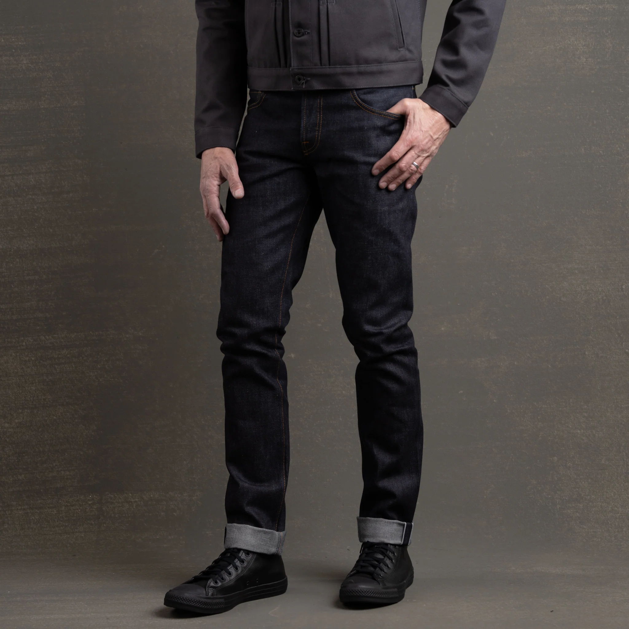Slim Taper 14.75oz Dark Fest Japan Selvage Denim - Image 5
