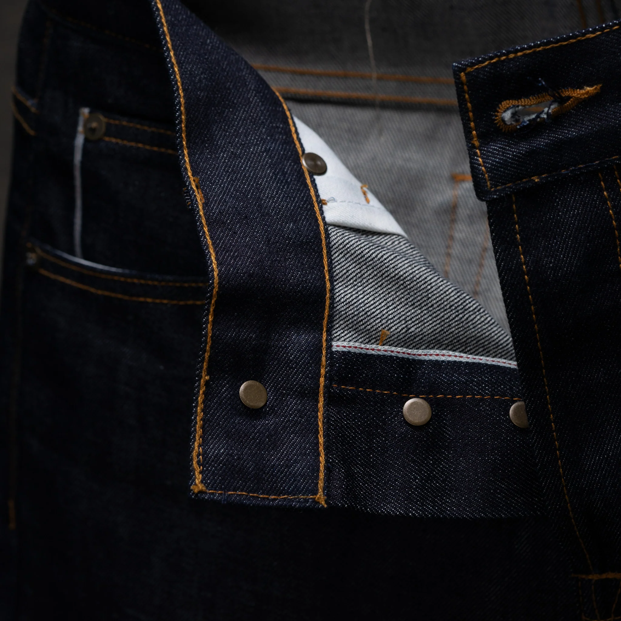 Slim Taper 14.75oz Dark Fest Japan Selvage Denim - Image 7