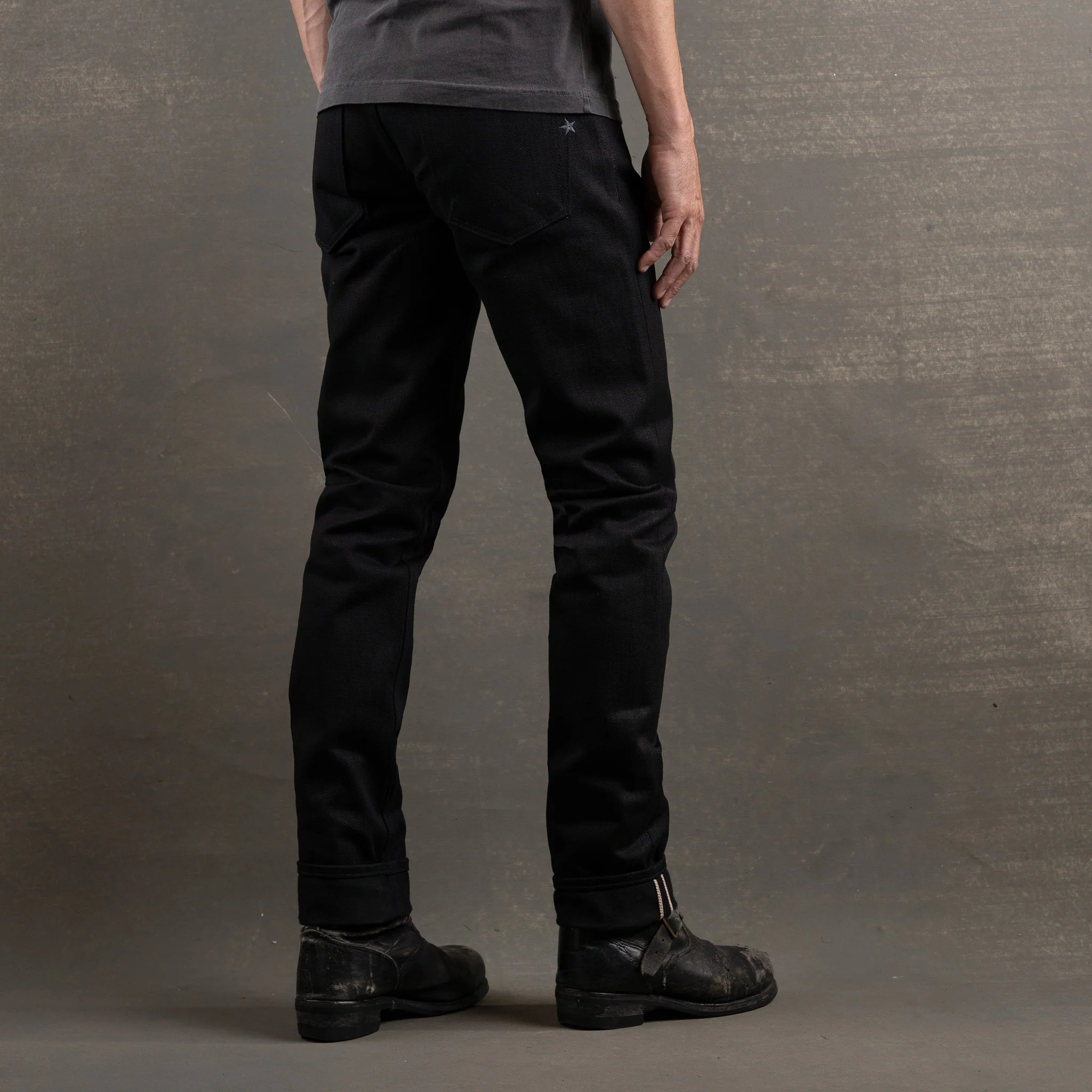Slim Straight 21.5oz 'Mayhem' Double Black Selvage Denim - Image 3